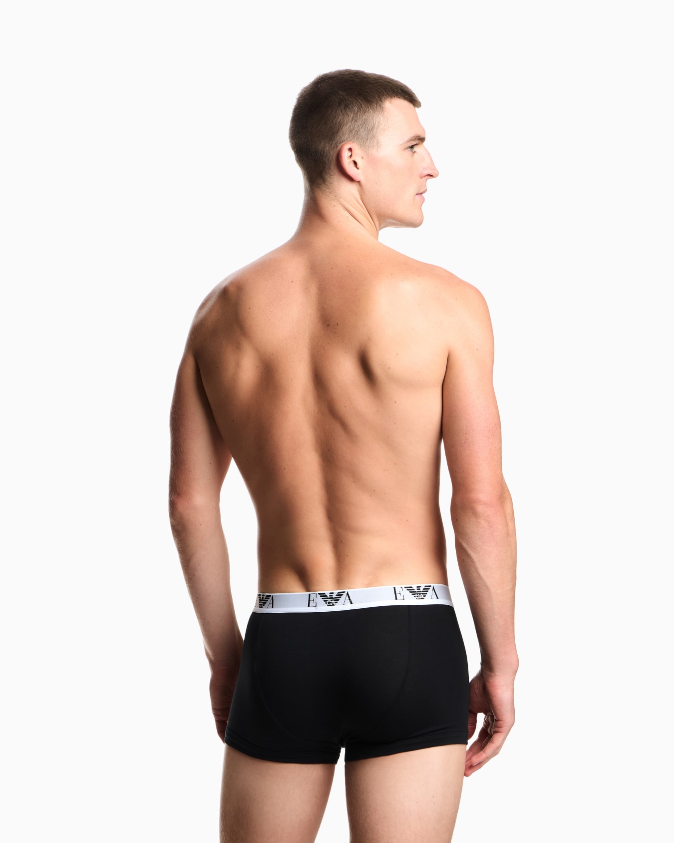 Three-pack of stretch jersey boxer briefs with EA logoband Slide 2
