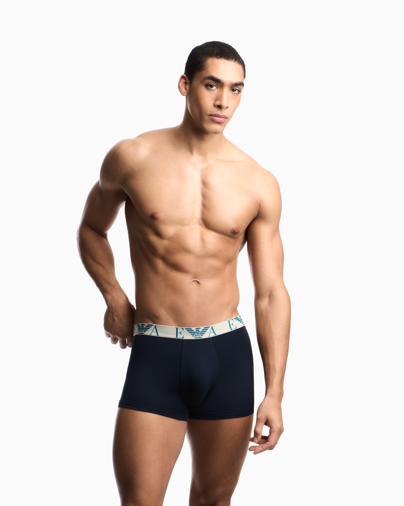 3-pack regular fit jersey trunks with bold monogram Slide 1