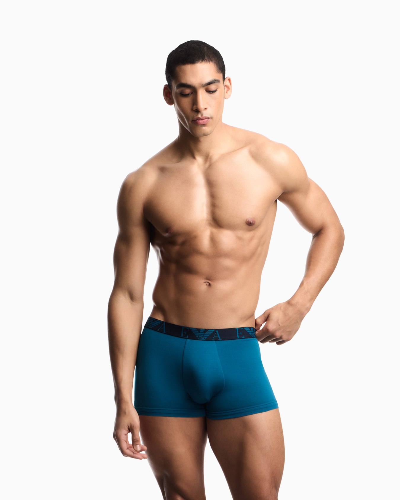 3-pack regular fit jersey trunks with bold monogram Slide 1