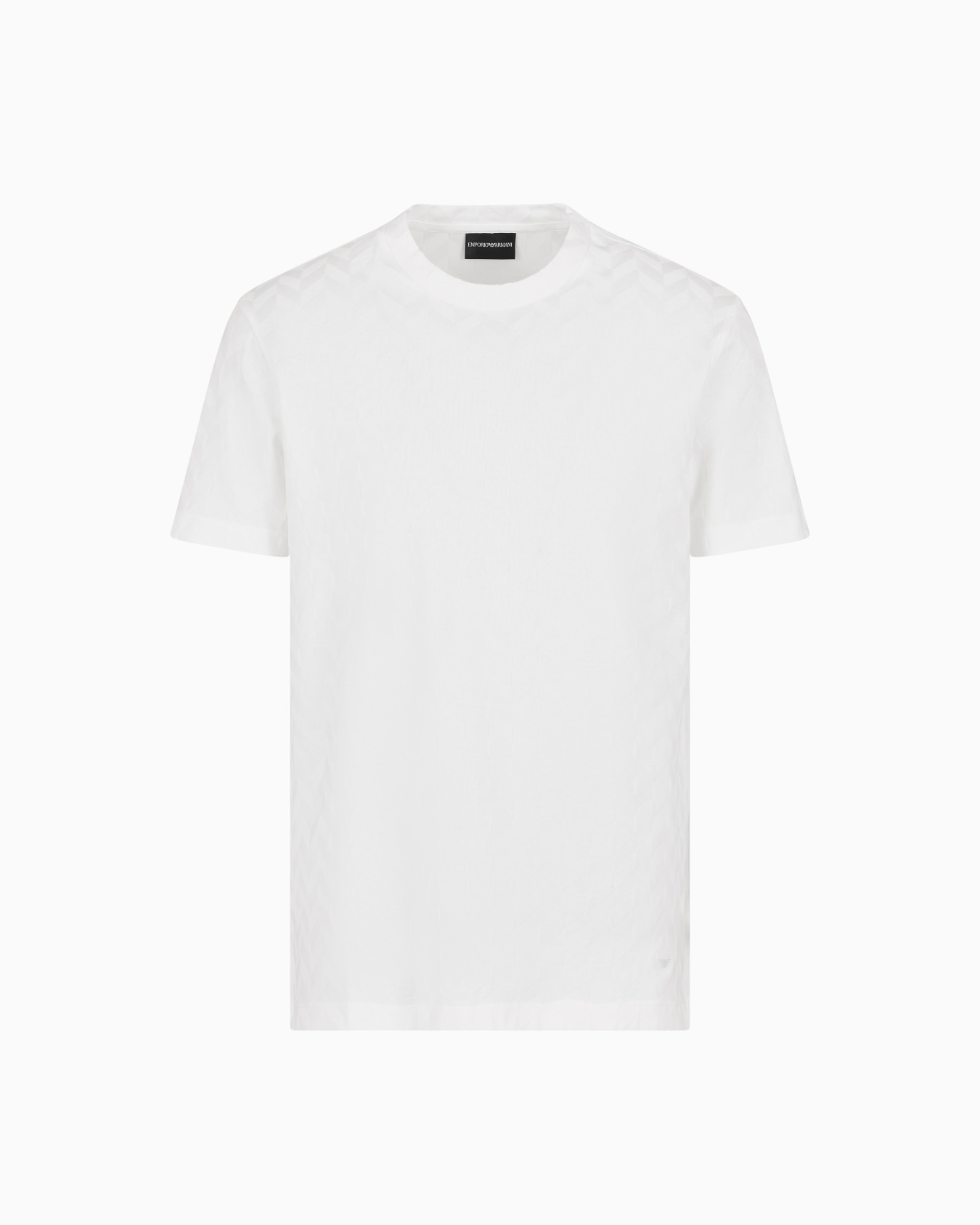 T-shirt in jersey con pattern jacquard all over Slide 0
