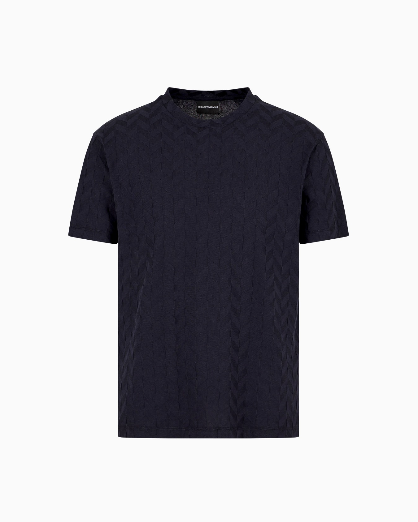 Jersey T-shirt with all-over jacquard pattern Diapositiva 0