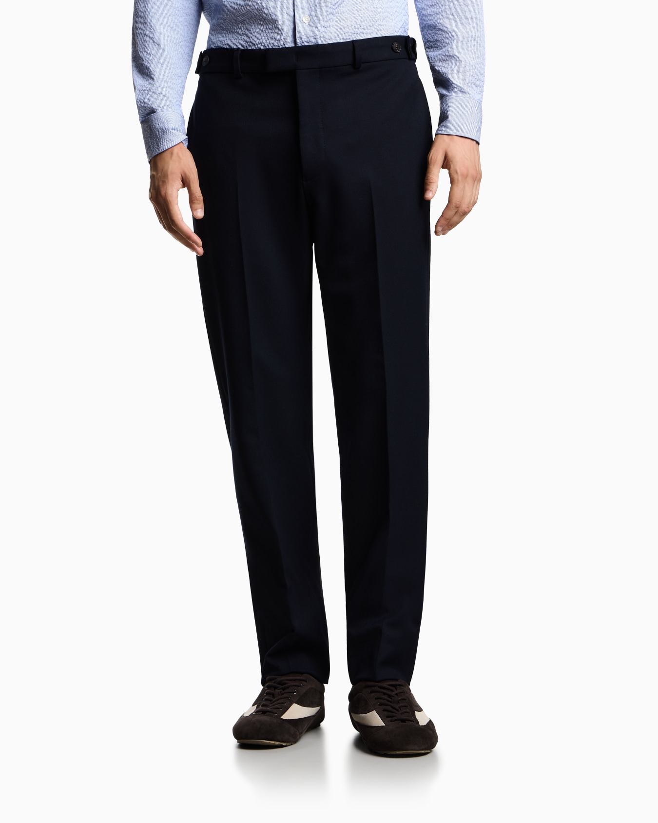 Stretch technical gabardine trousers Slide 3