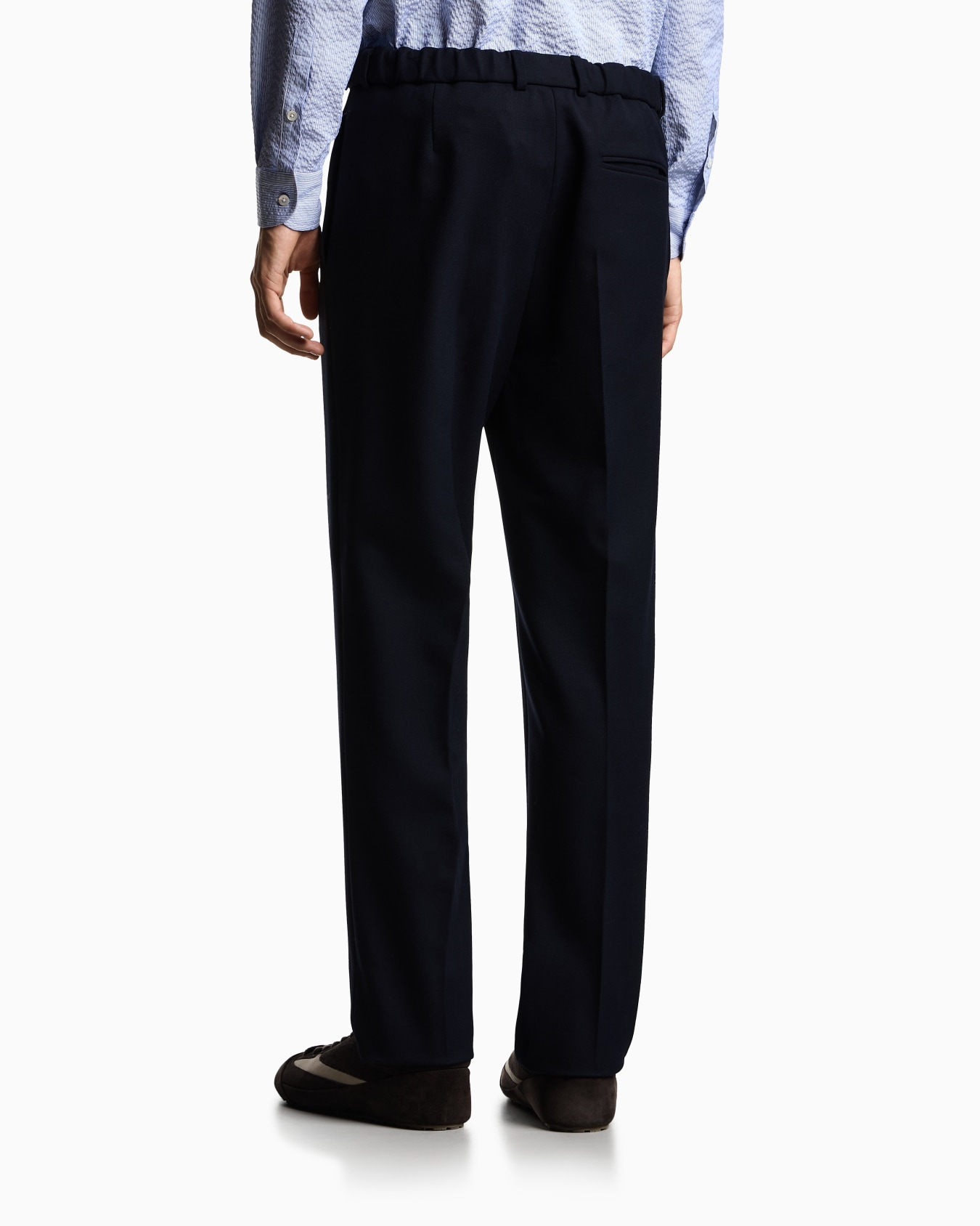 Stretch technical gabardine trousers Slide 2