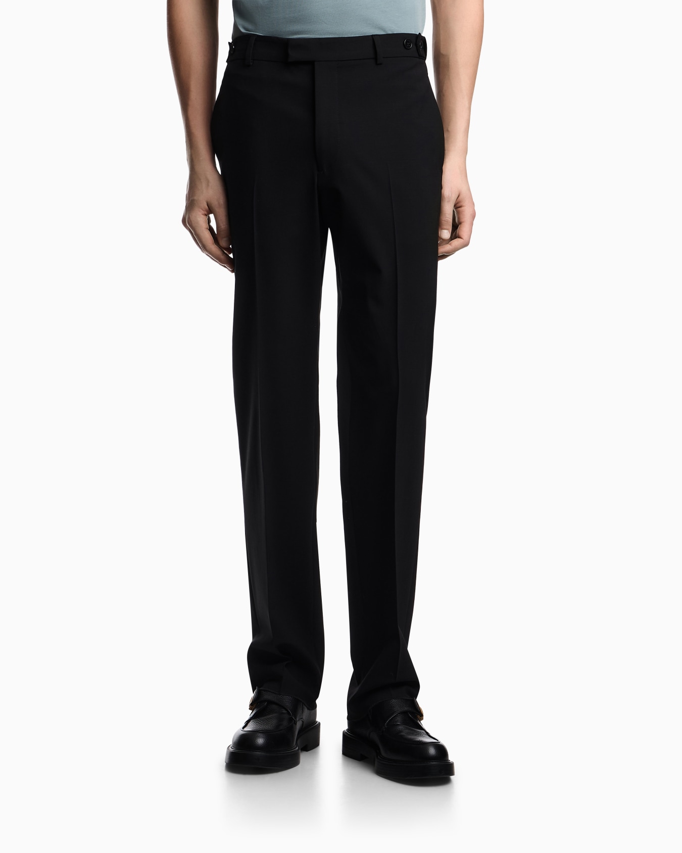 Stretch, tropical light wool canvas trousers Slide 3