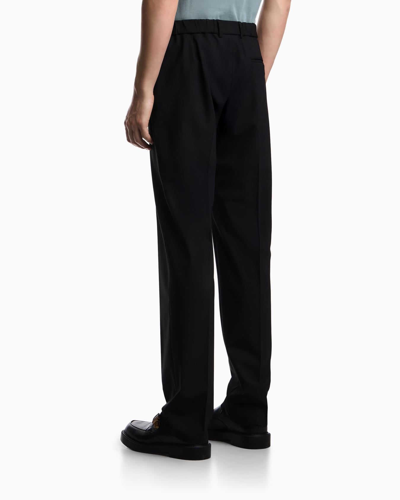 Stretch, tropical light wool canvas trousers Slide 2