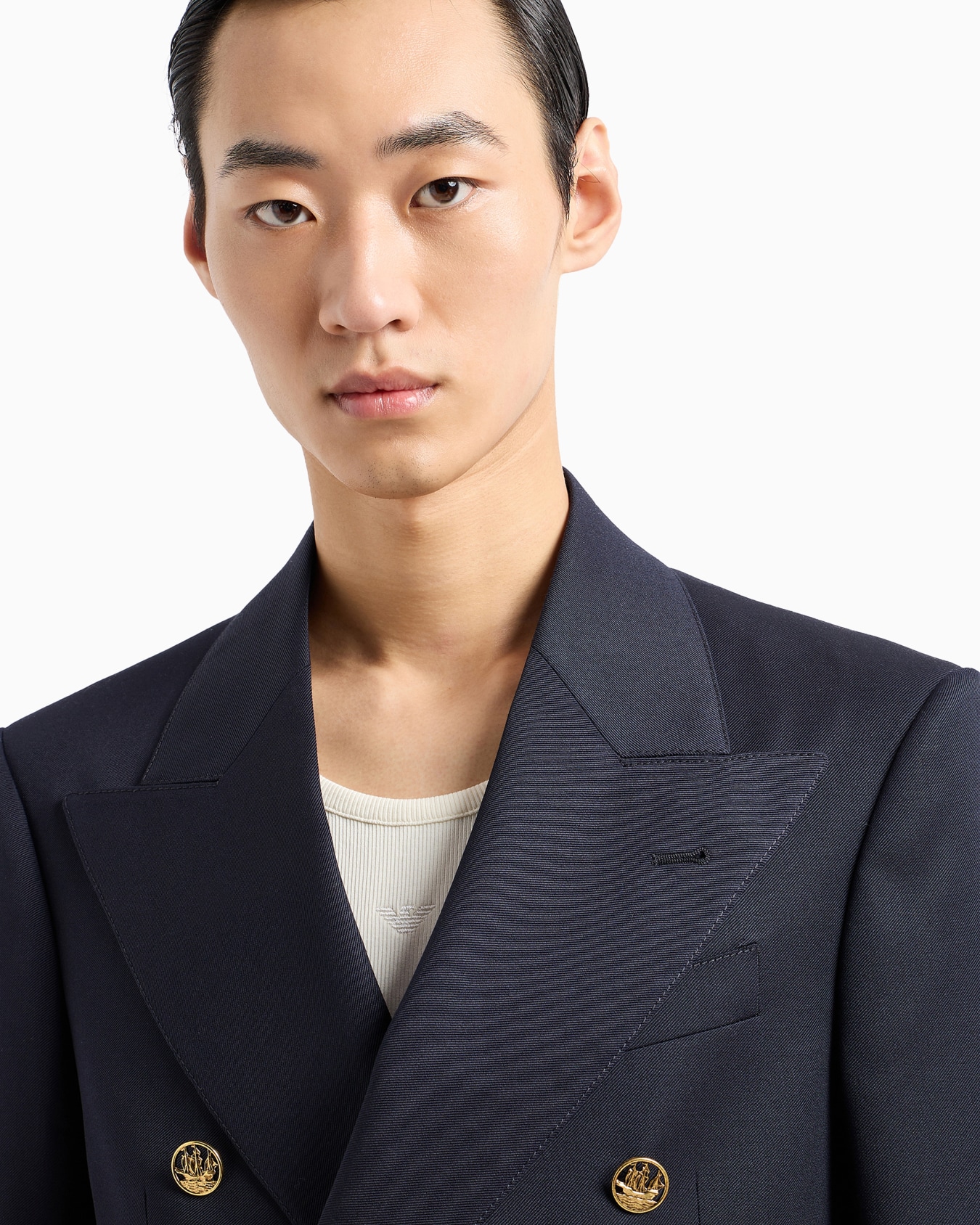 Veste croisée en tissu de laine compacte Diapositive 5