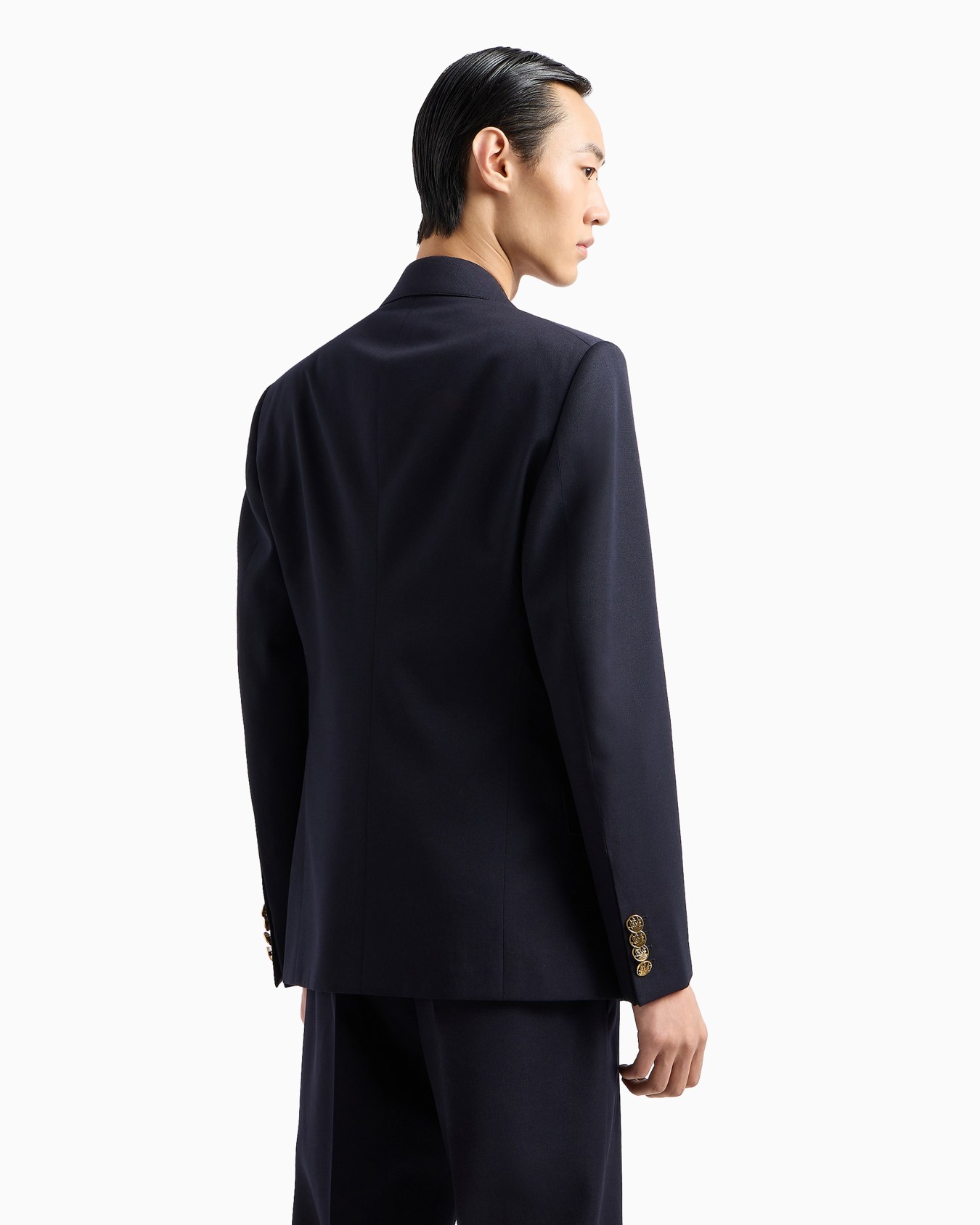 Veste croisée en tissu de laine compacte Diapositive 3