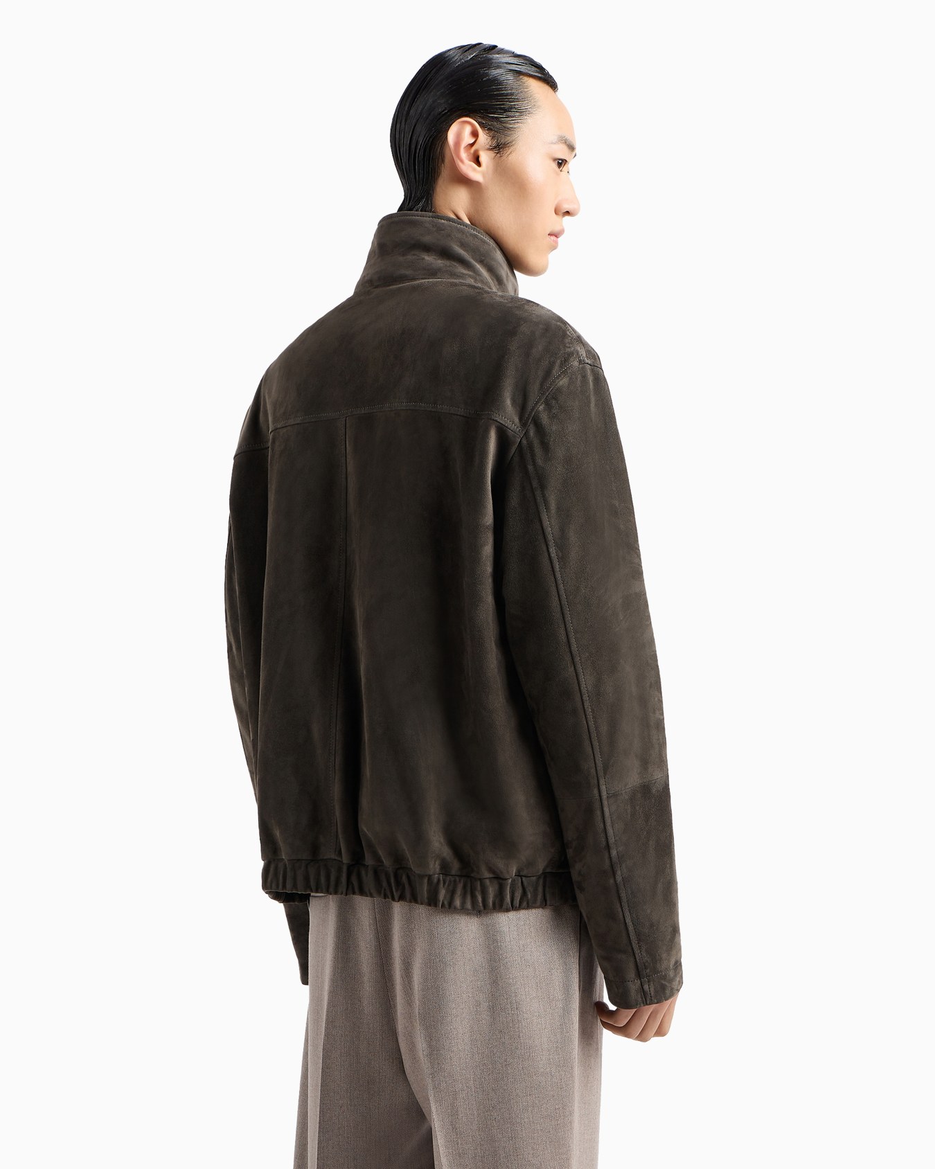 Goat suede relaxed-fit blouson with removable inner jacket Slide 3