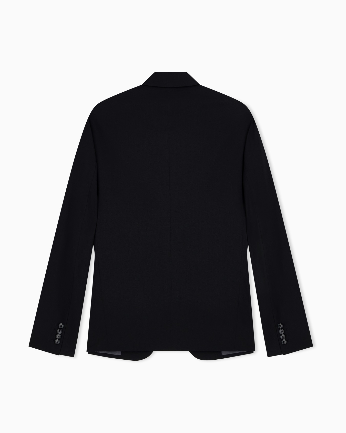 Single-breasted jacket in tropical light wool canvas with detachable inner panel Slide 2
