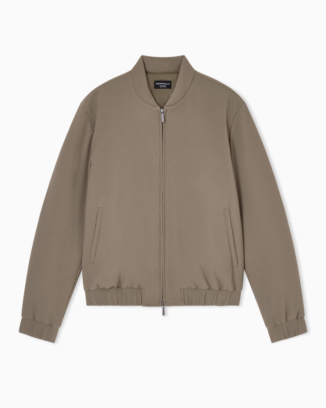 Cazadora de punto de crepé efecto piqué 3D Icon Diapositiva 0