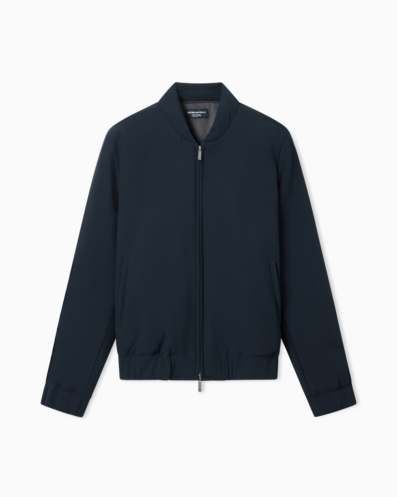 Icon 3D piqué-effect crêpe jersey blouson Slide 0