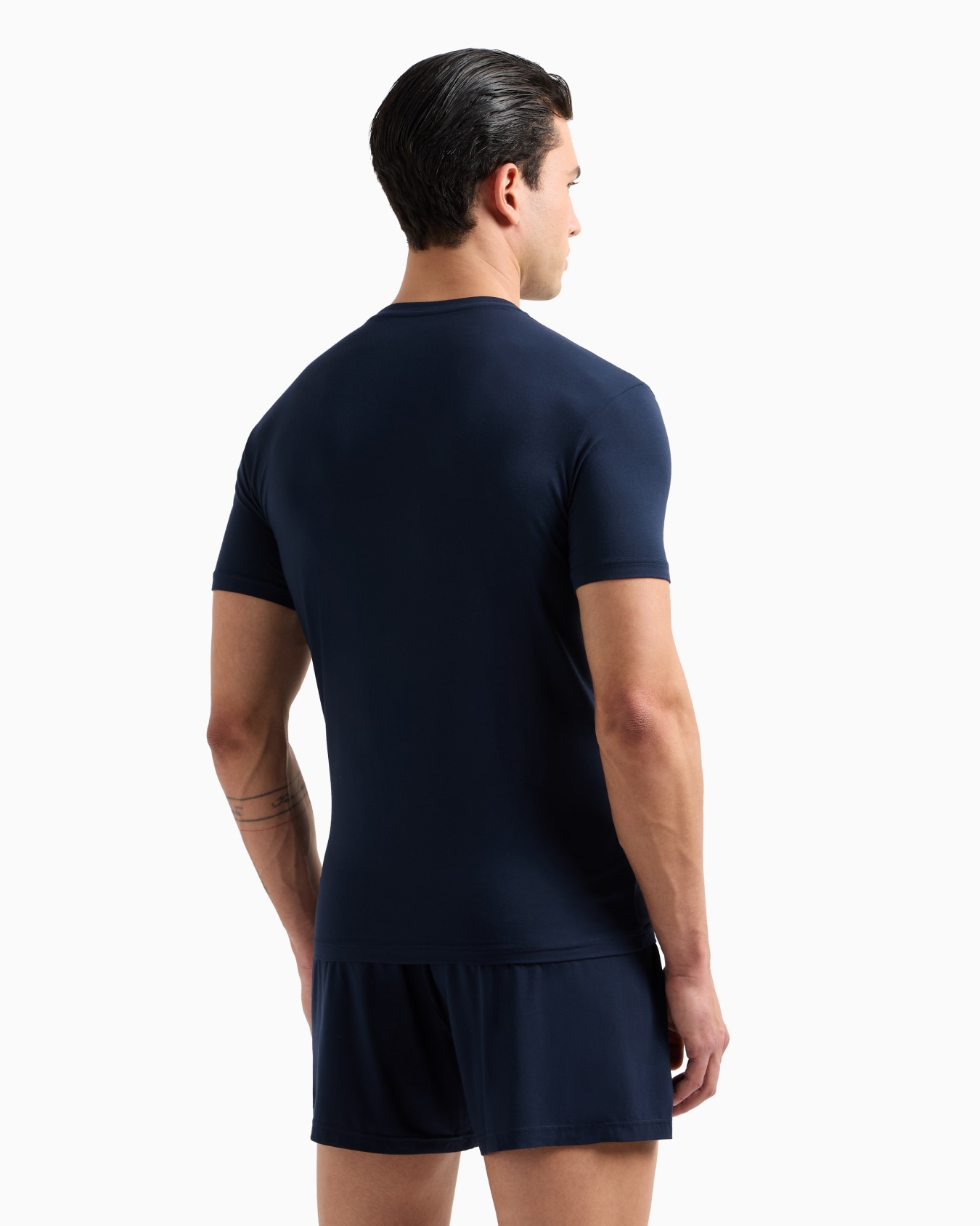 Fitted loungewear T-shirt in soft modal  Slide 2