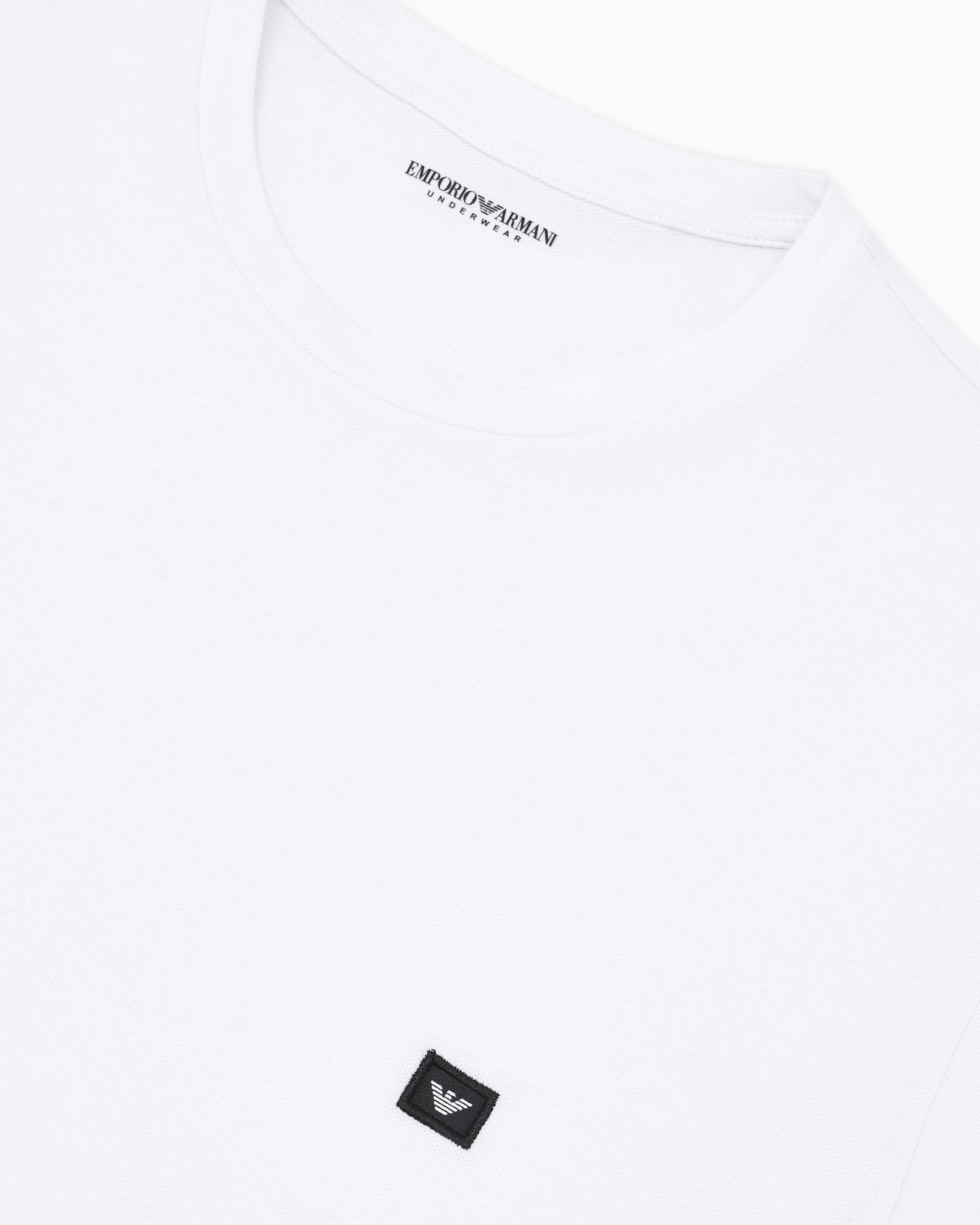 Loungewear fitted stretch piqué T-shirt Slide 3