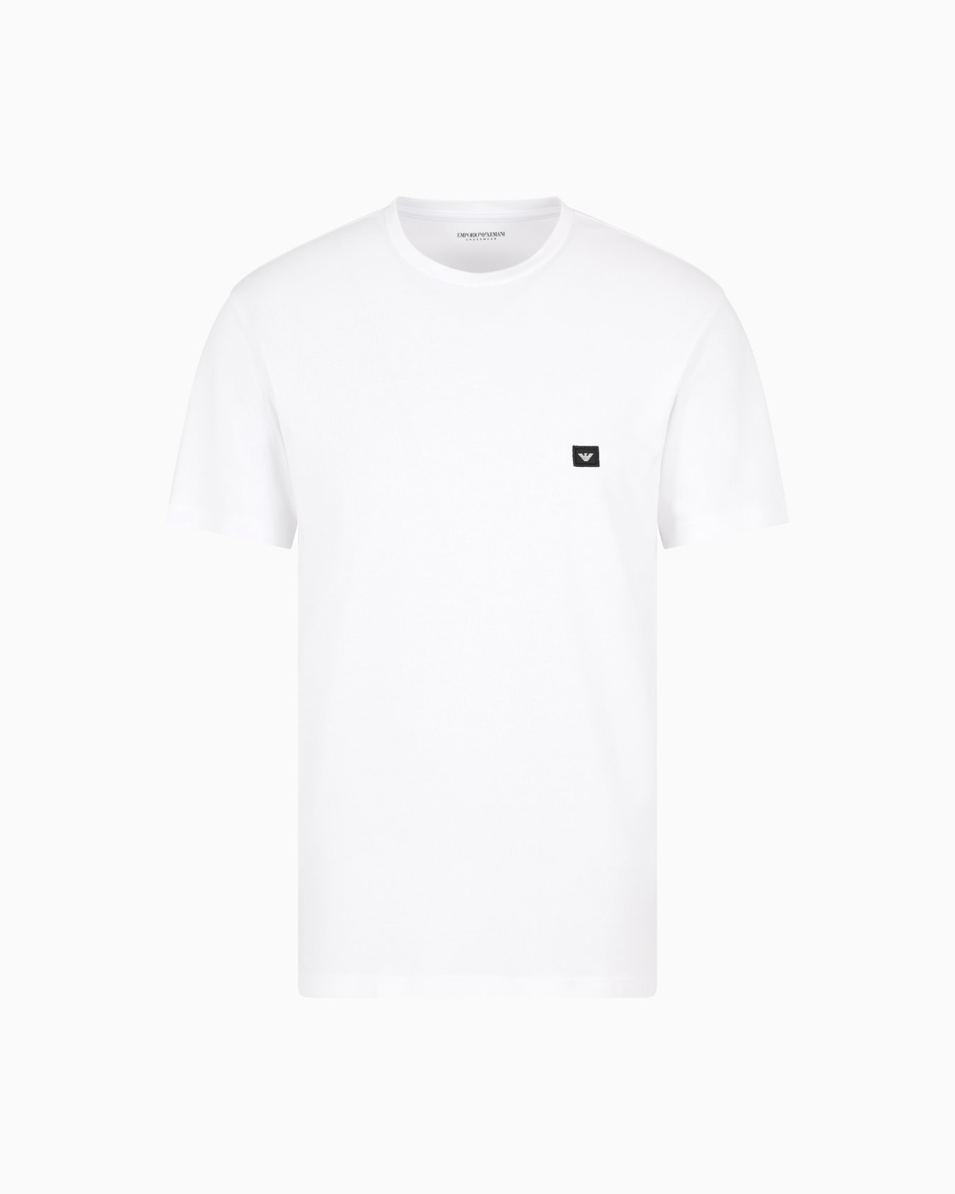 Loungewear fitted stretch piqué T-shirt Slide 0