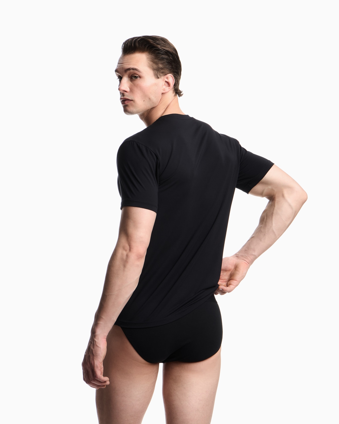 Fitted loungewear T-shirt in soft modal Slide 2