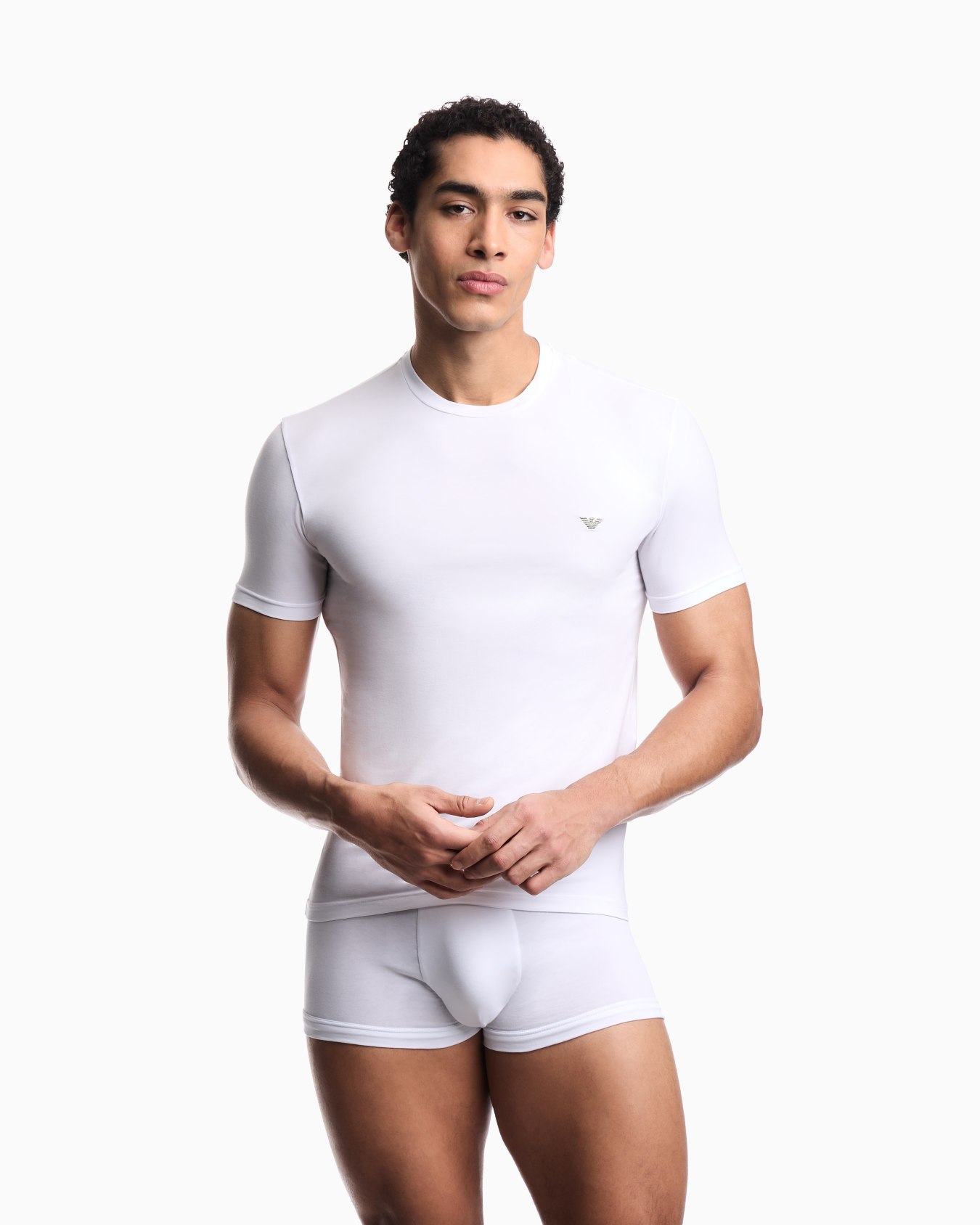 T-shirt de détente coupe ajustée en modal doux Diapositive 1