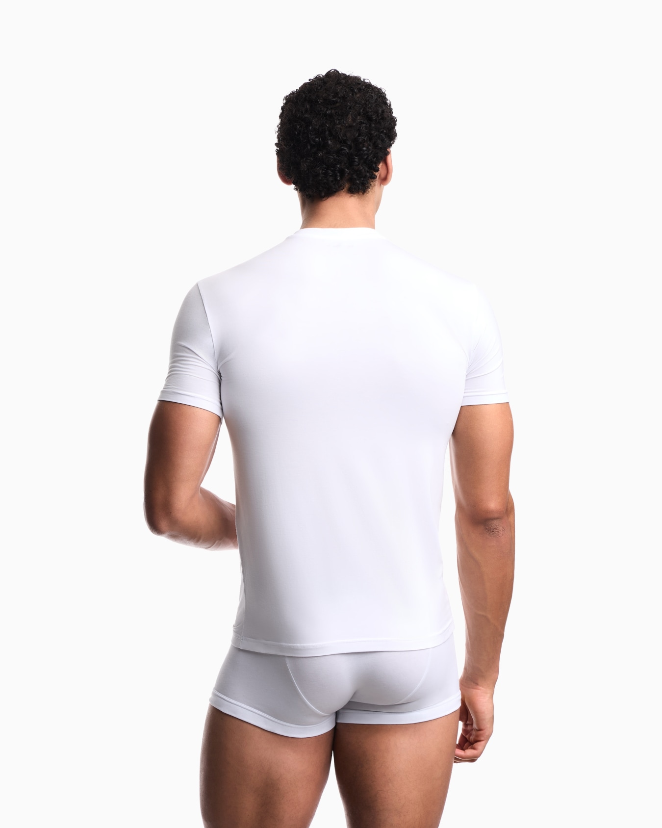 T-shirt de détente coupe ajustée en modal doux Diapositive 2