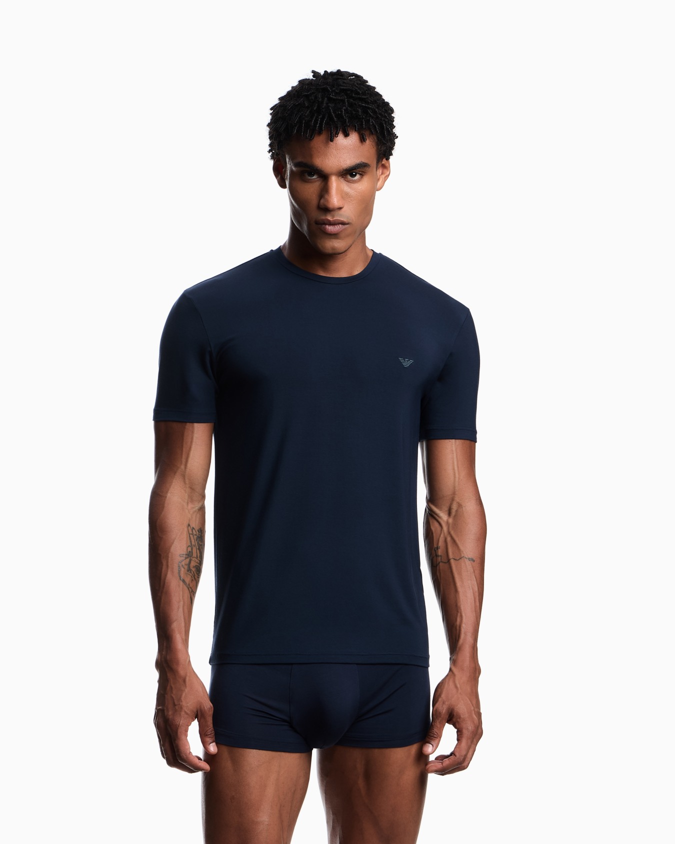 Fitted loungewear T-shirt in soft modal Slide 1