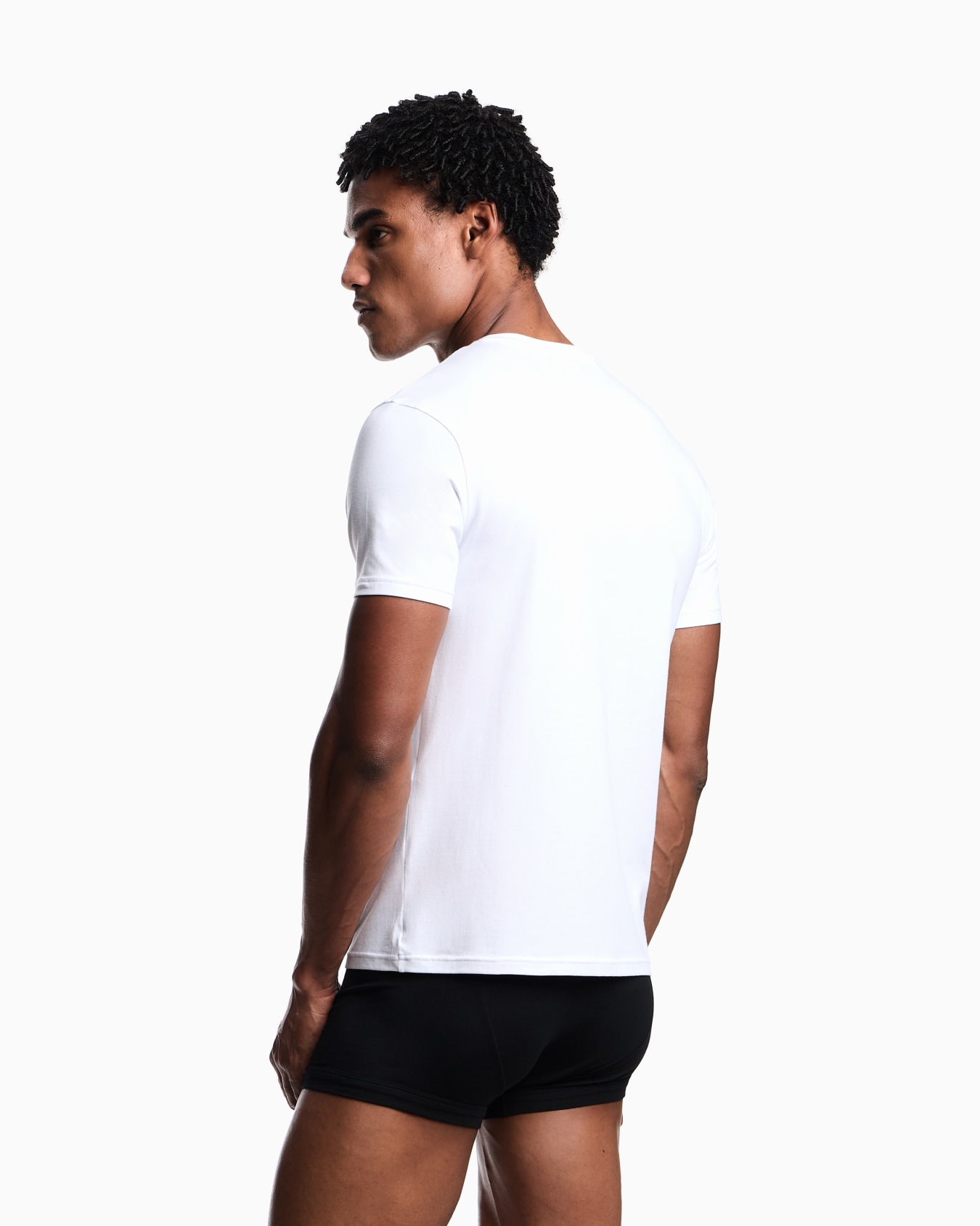 Loungewear fitted jersey T-shirt with rainbow logo Slide 2