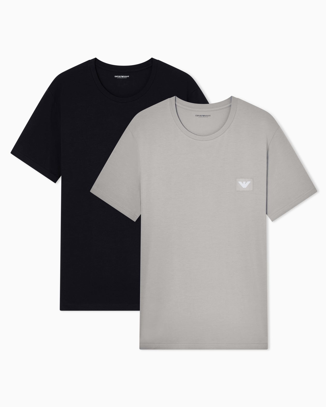 Two-pack of ASV logolabel organic jersey loungewear T-shirts Slide 0