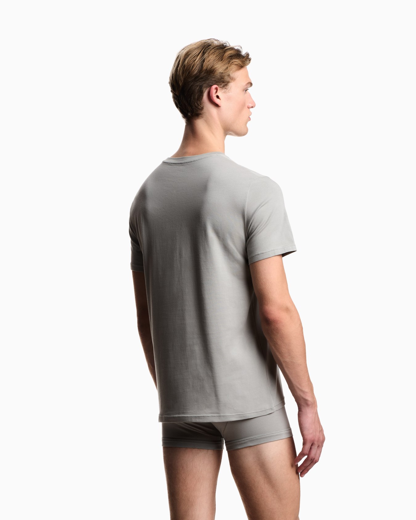 Two-pack of ASV logolabel organic jersey loungewear T-shirts Slide 2