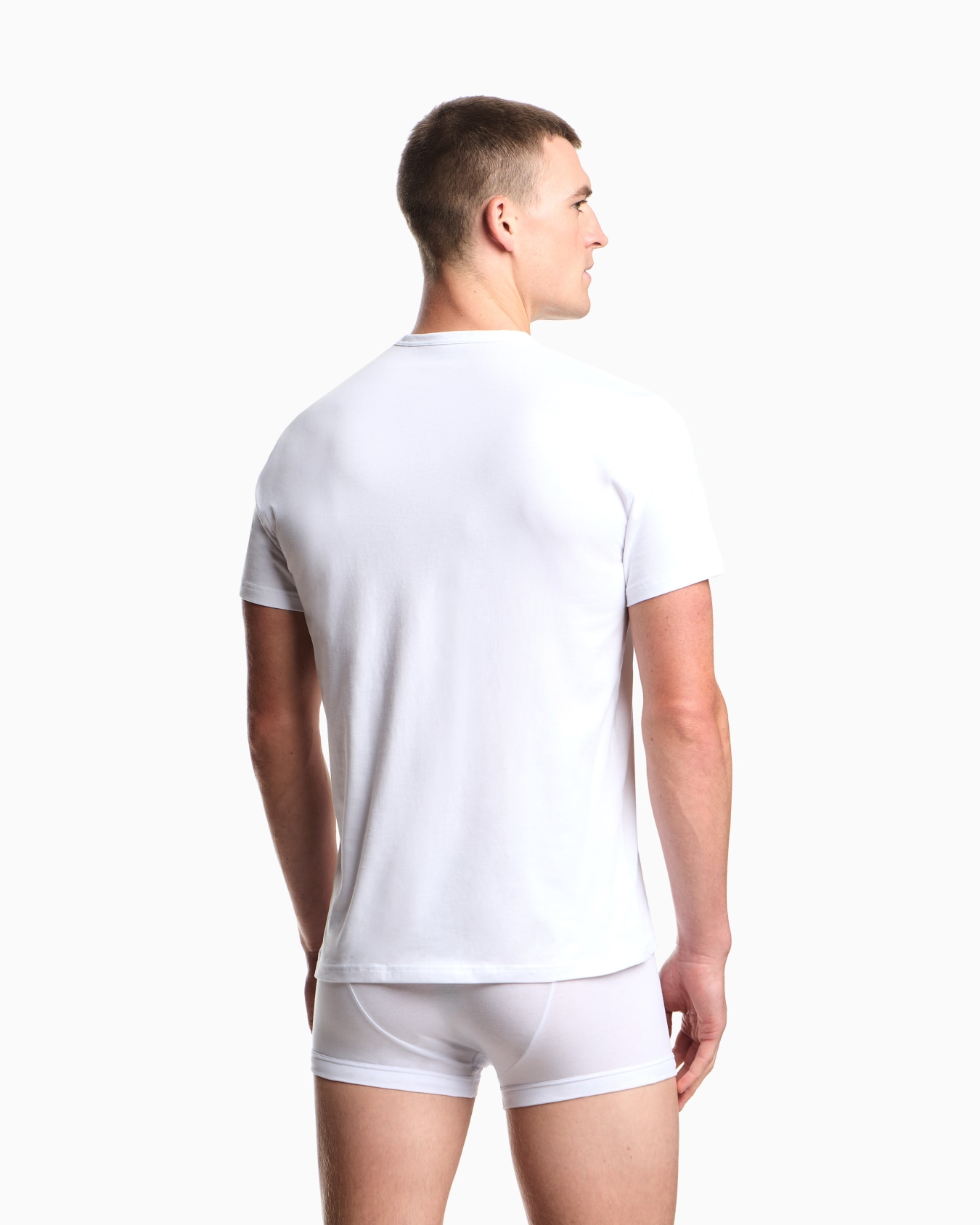 Two-pack of stretch jersey loungewear V-neck T-shirts Slide 2