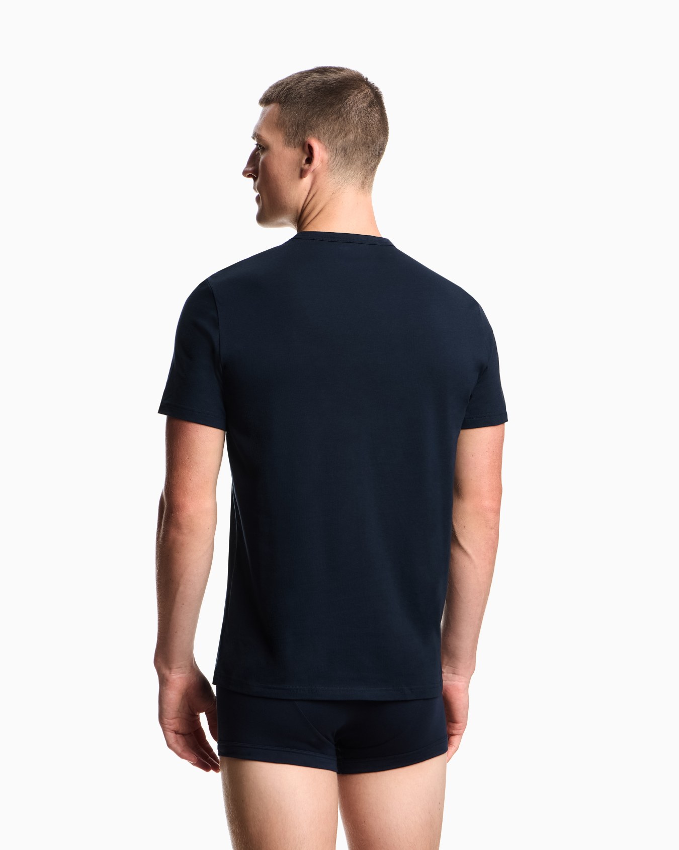 Two-pack of stretch jersey loungewear V-neck T-shirts Slide 2