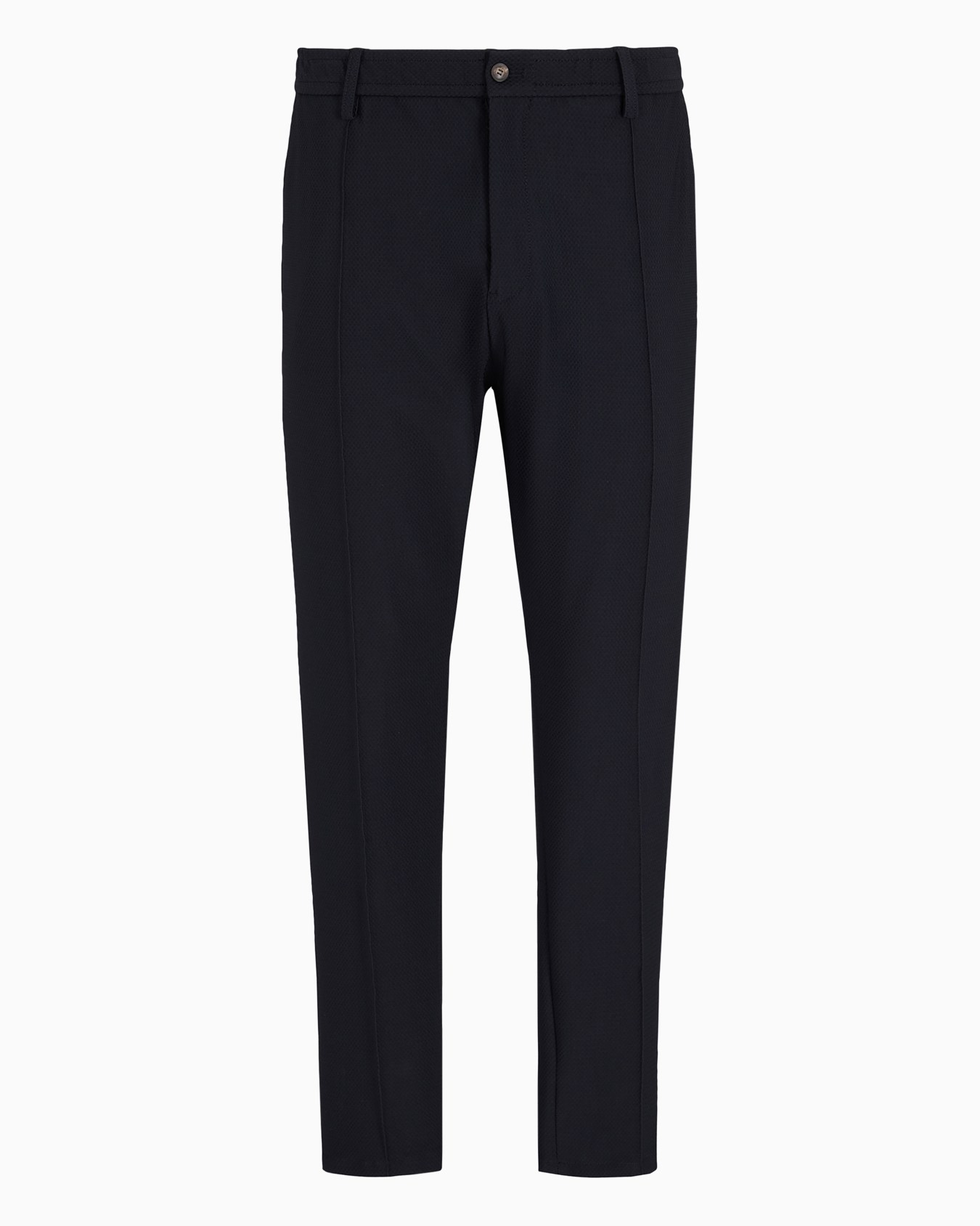 Pantalones con pliegues de punto técnico con microfantasía efecto 3D Diapositiva 0