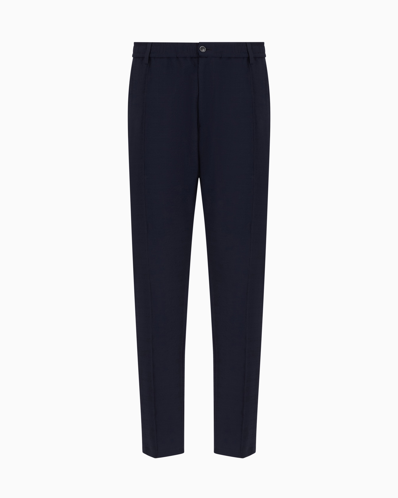 Pleated technical seersucker fabric trousers Slide 0