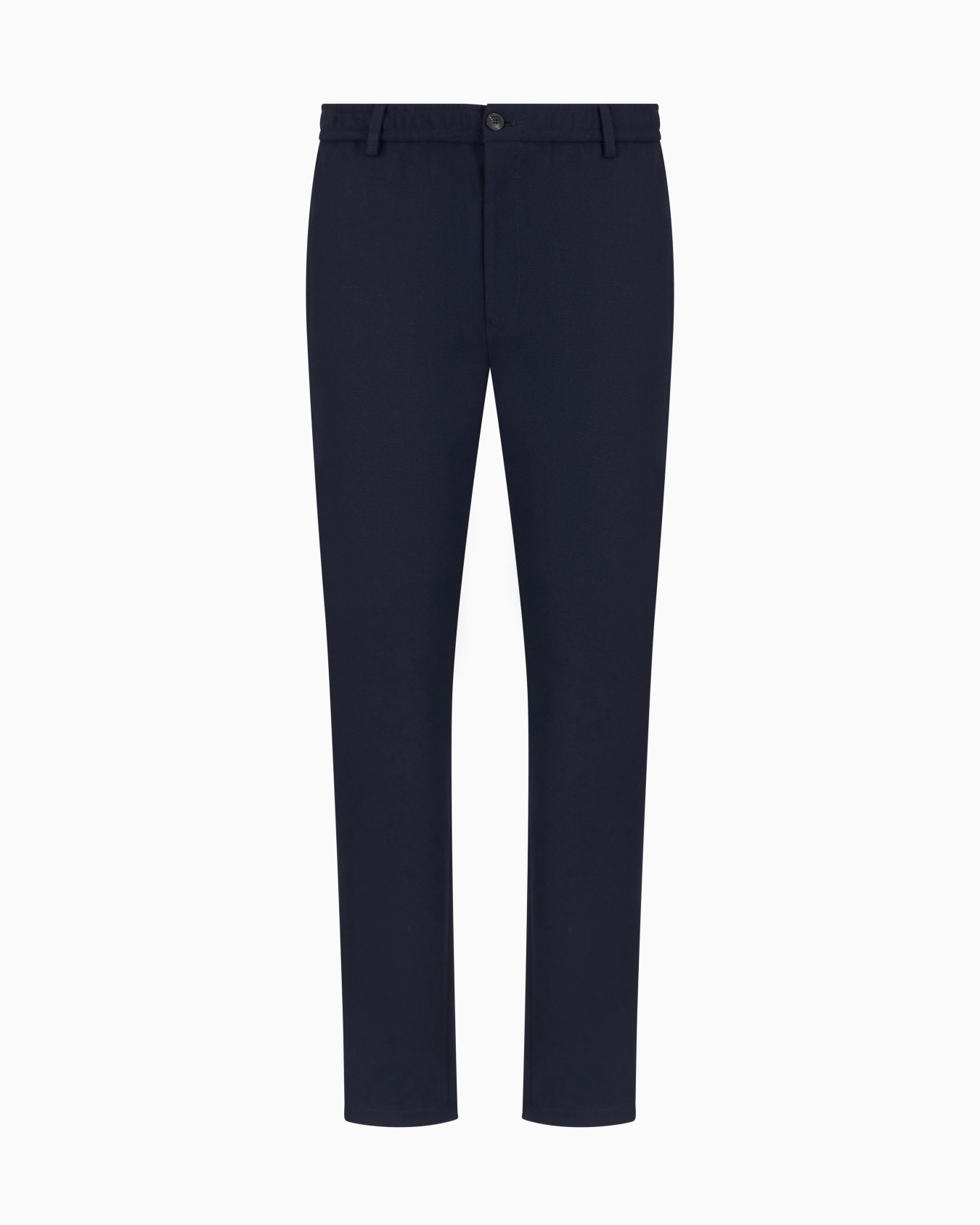 Pantaloni a vita elastica in gabardina tecnica stretch Slide 0
