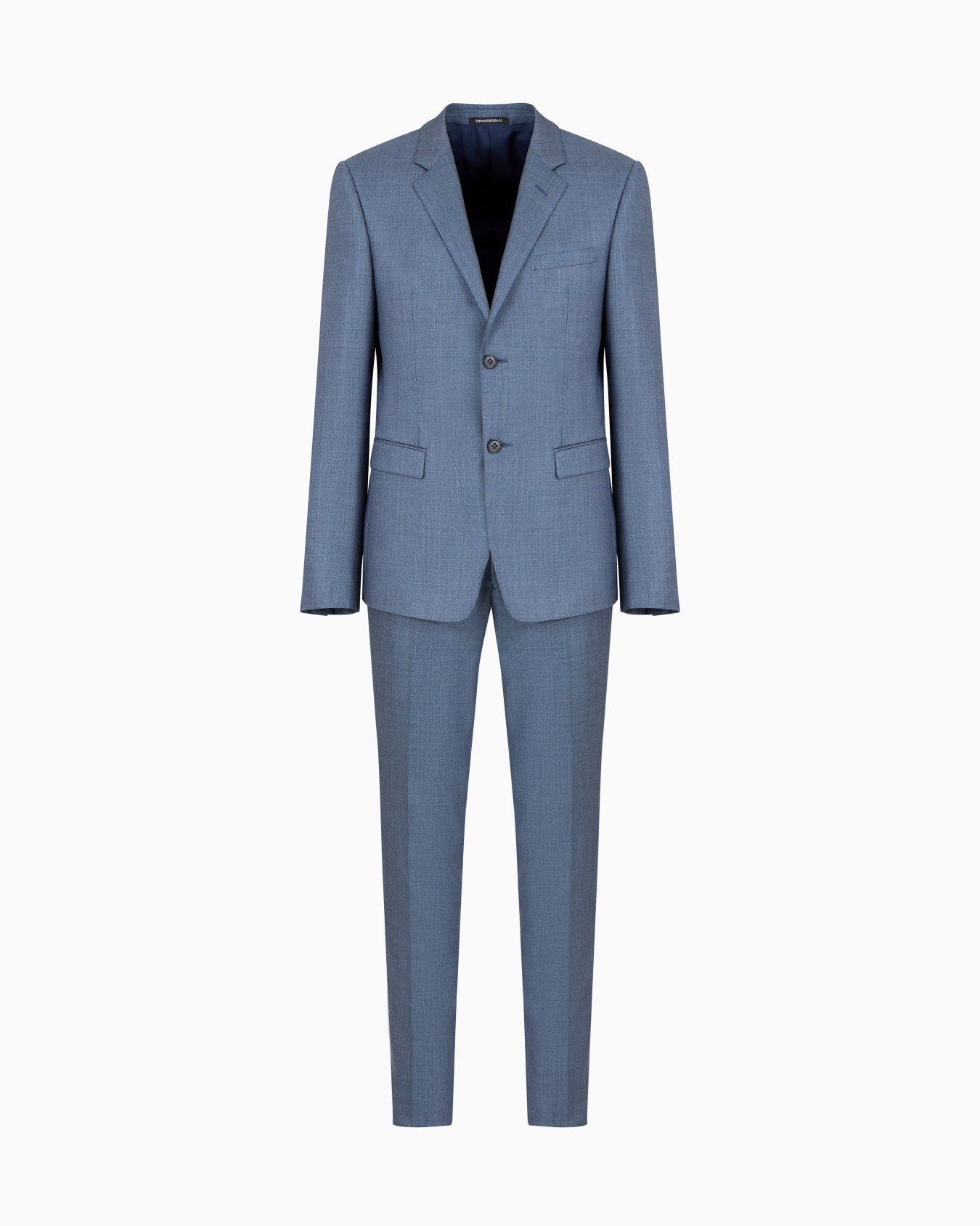 Traje slim fit de abotonadura sencilla de grisalla con acabado sedoso Diapositiva 0