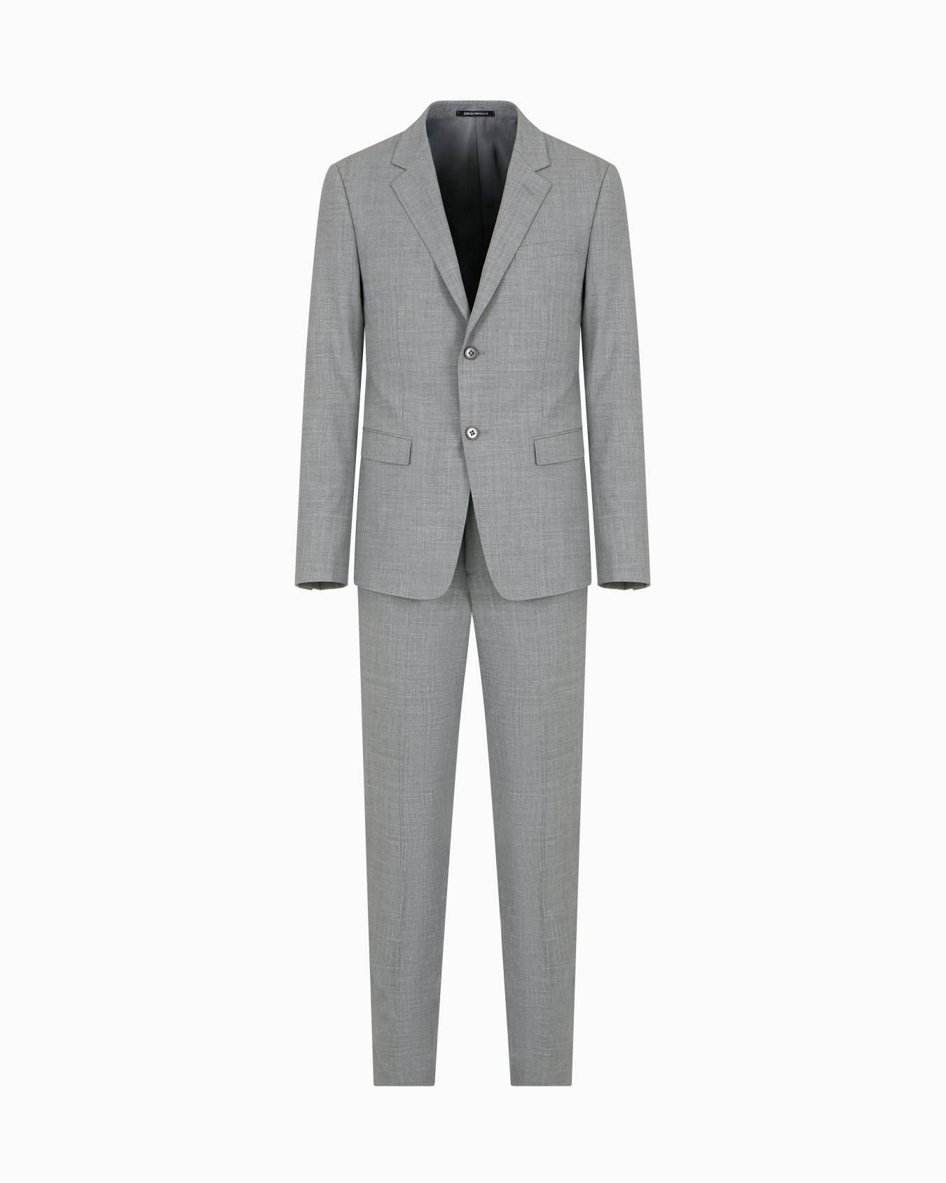Single-breasted, slim-fit two-way stretch virgin wool suit Slide 0