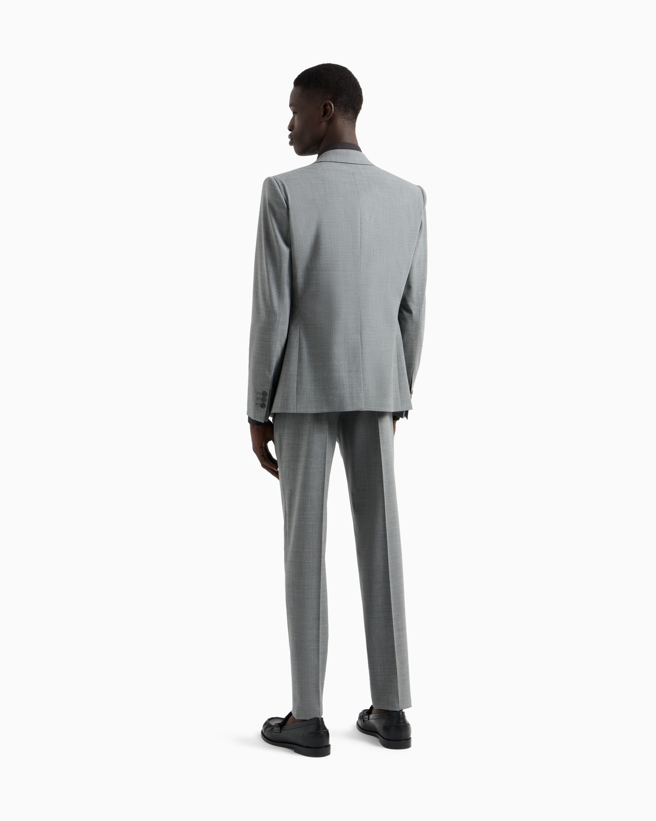 Single-breasted, slim-fit two-way stretch virgin wool suit Slide 2