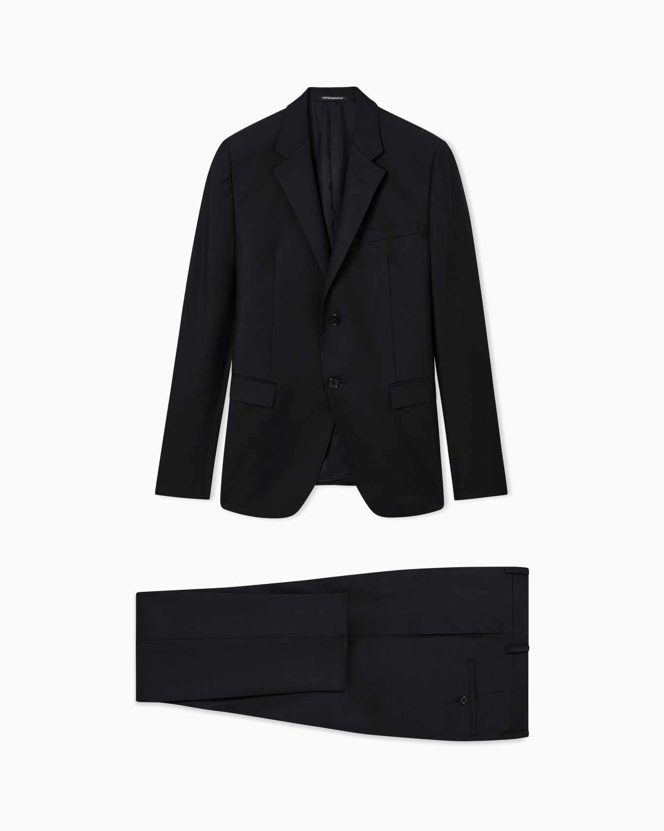 Slim-fit single-breasted suit in a monochromatic micro-jacquard virgin wool Slide 0