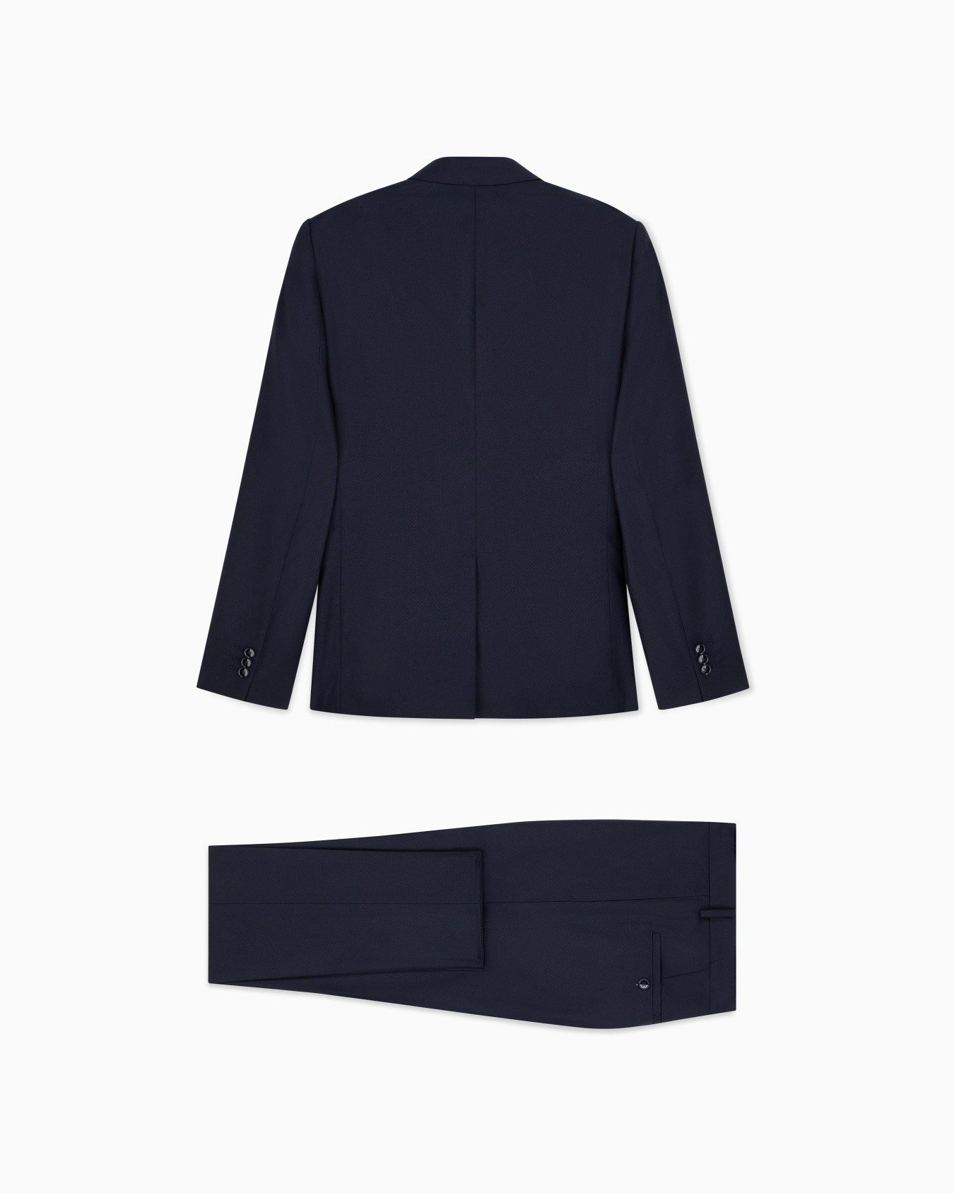 Costume doublé en laine vierge à micro motif Diapositive 2