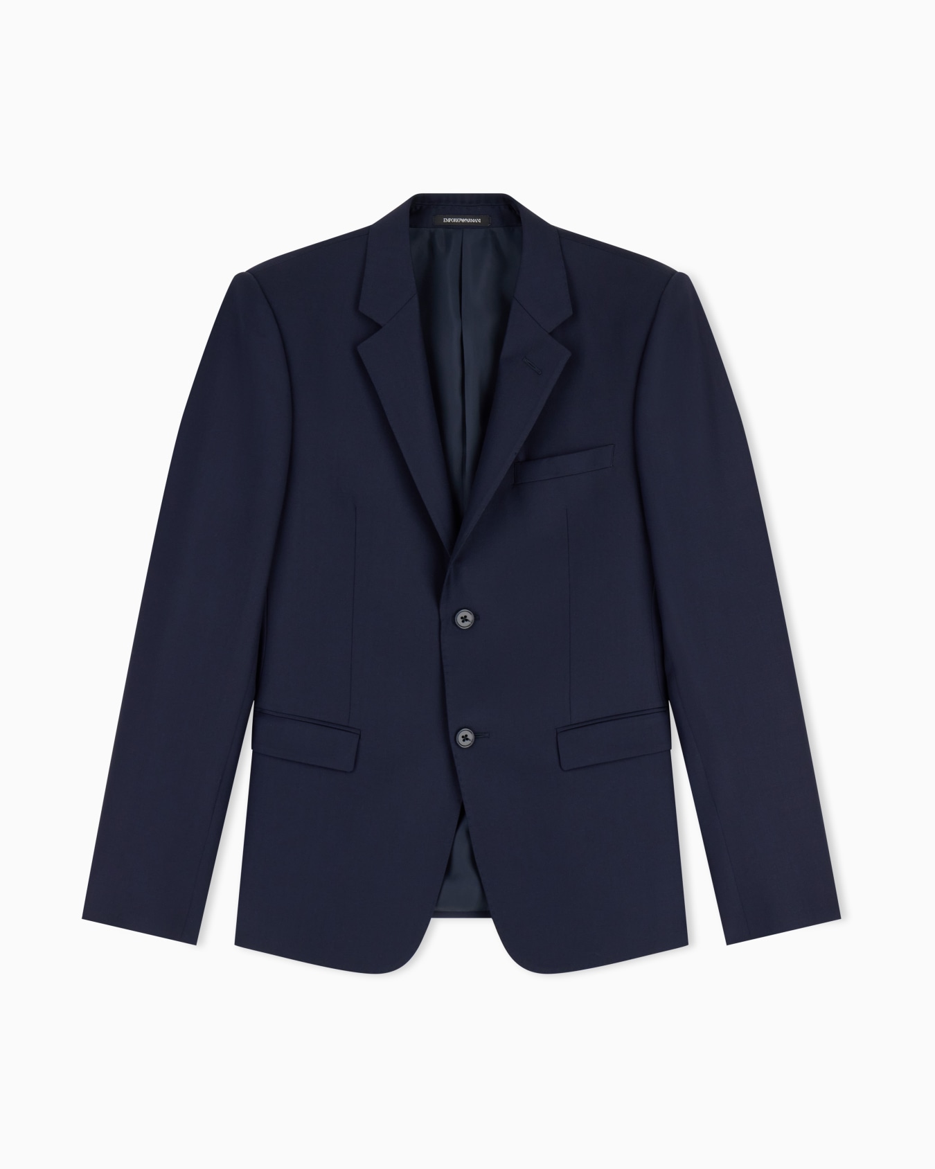 Giacca monopetto in lana unita pettinata Slide 0