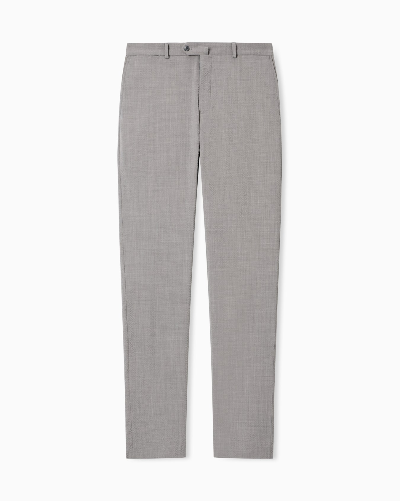 Chinos in light wool stretch seersucker Slide 0