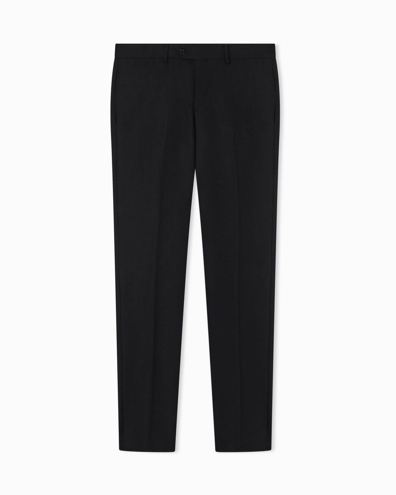Plain worsted wool trousers Slide 0