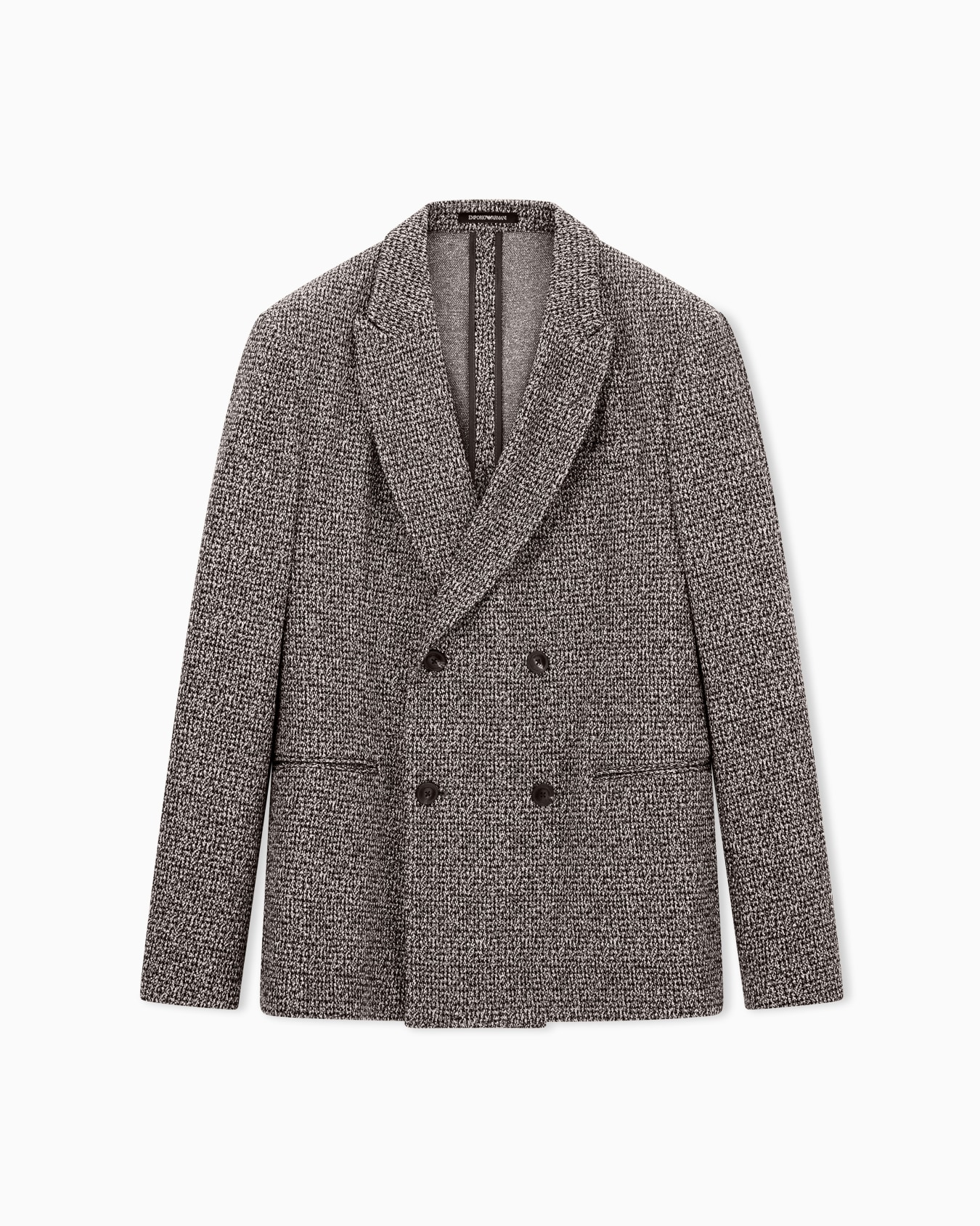 Blazer de algodón en punto mouliné con solapas de muesca Diapositiva 0