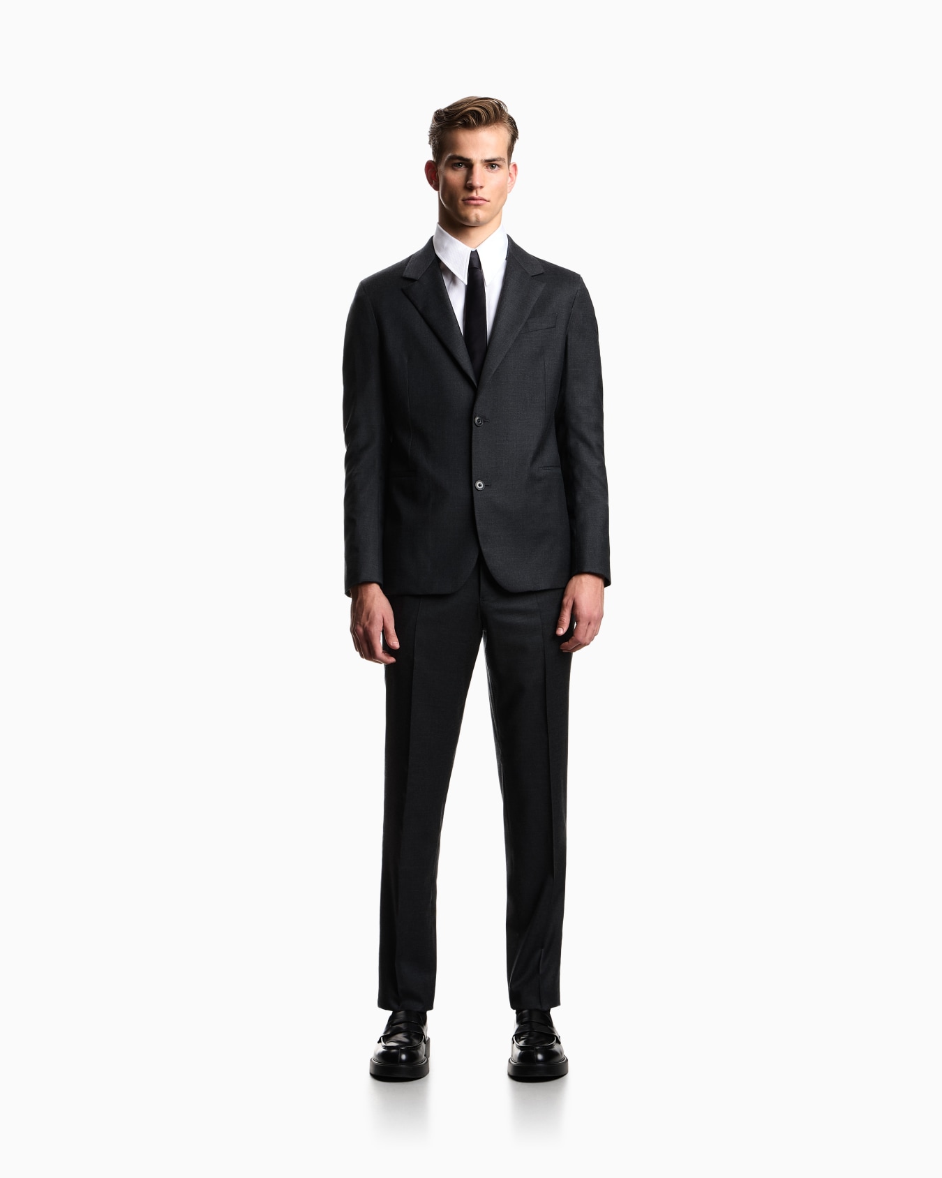 Single-breasted suit in ultra-light stretch wool Slide 1