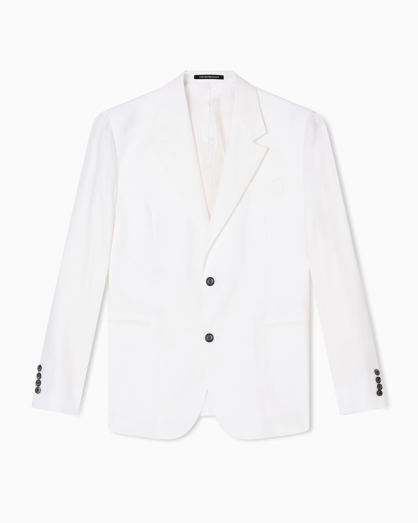 Pure linen single-breasted blazer Slide 0