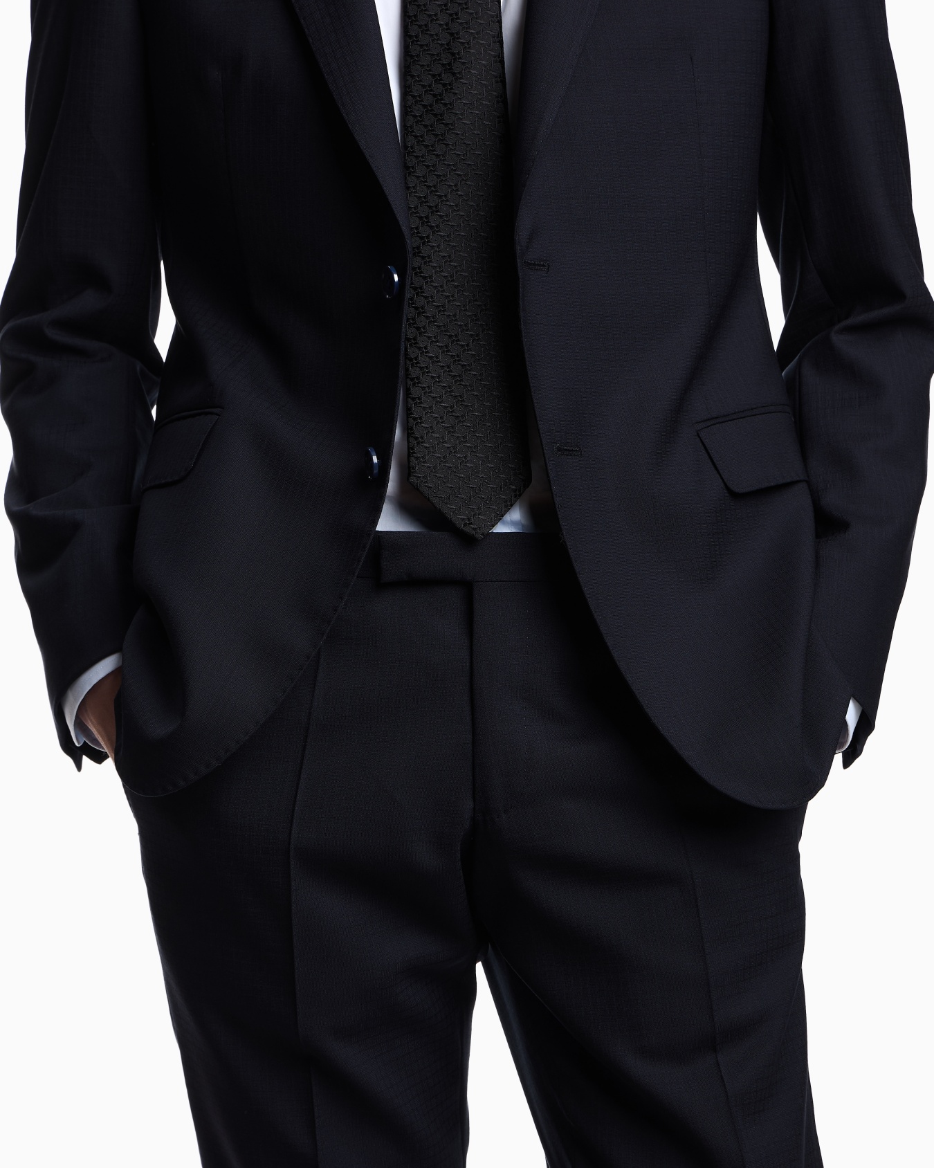 Regular-fit, single-breasted suit in natural stretch, tropical light wool Slide 4