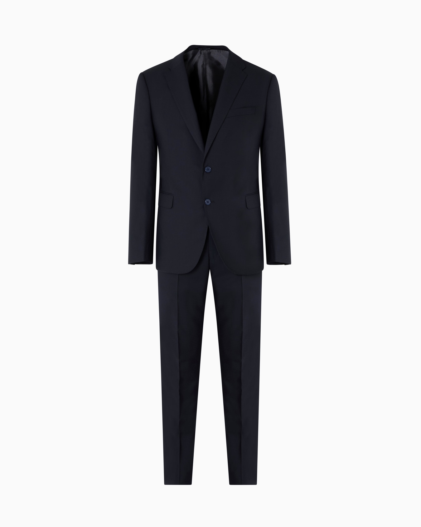 Regular-fit, single-breasted suit in natural stretch, tropical light wool Slide 0