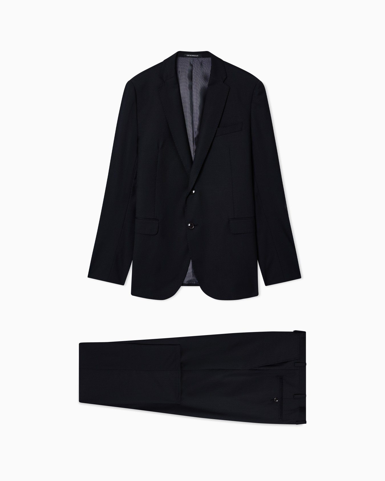 Single-breasted suit in micro-weave virgin wool Slide 0