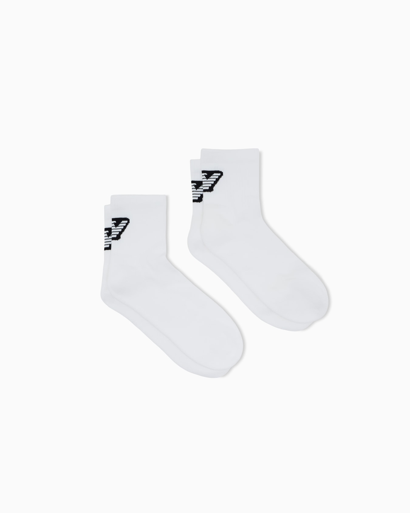Two-pack cotton ankle socks with ribbed texture Slide 0