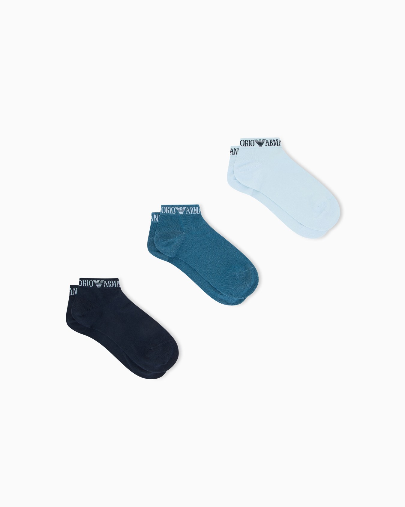 Three-pack of Extended logo ankle socks Slide 0