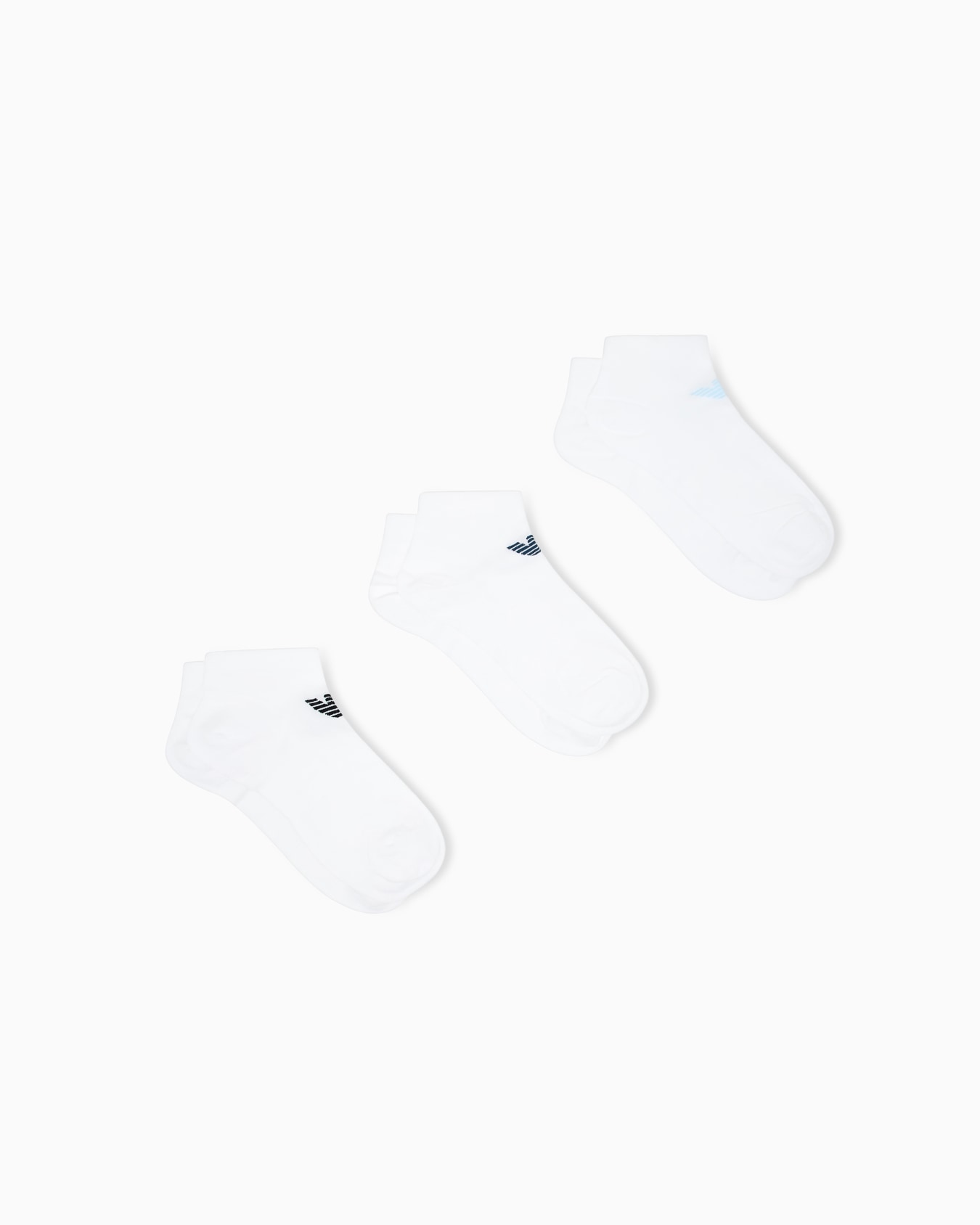 Three-pack of ankle socks with eagle logo Slide 0