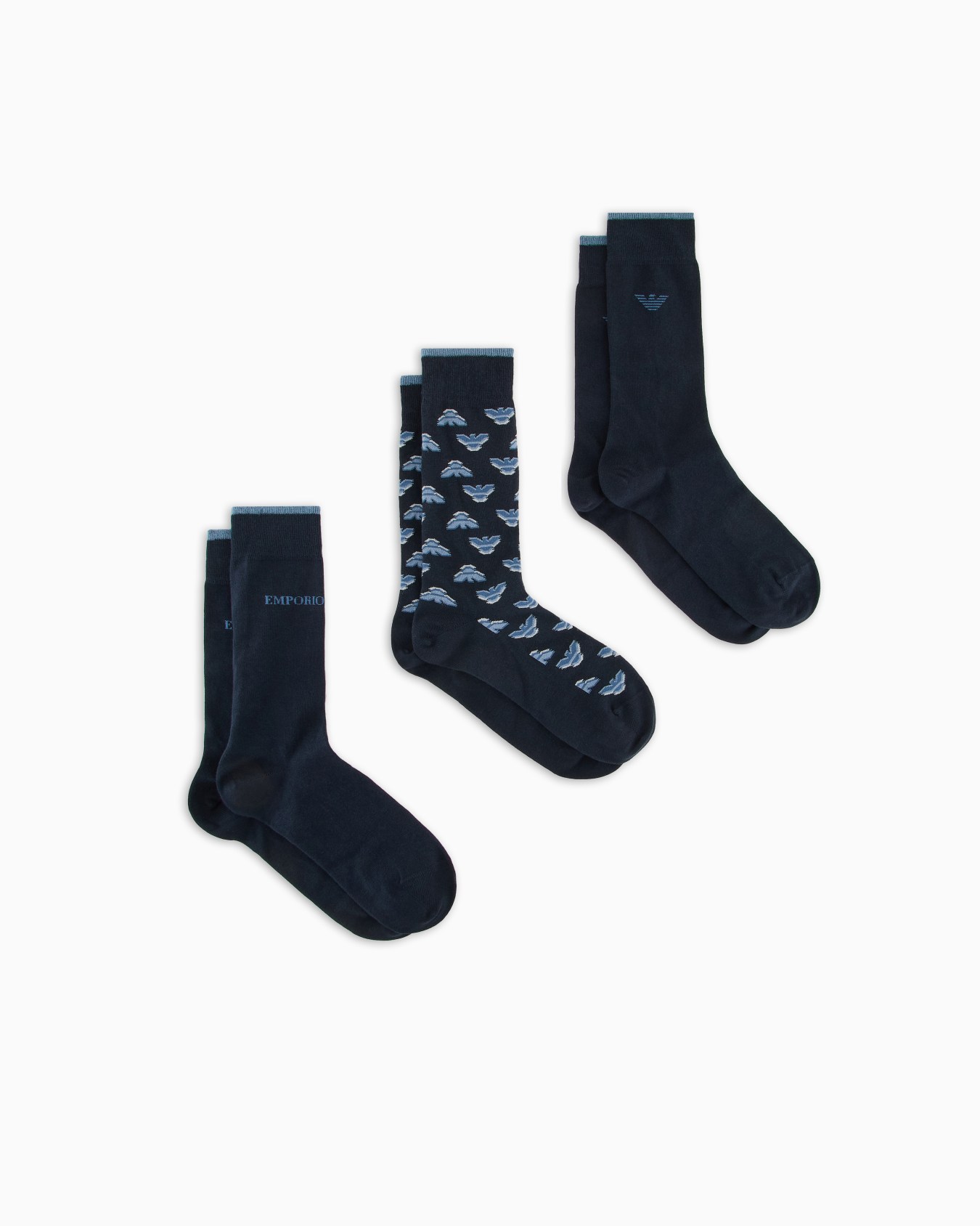 Gift pack of 3 socks with jacquard logo Slide 0