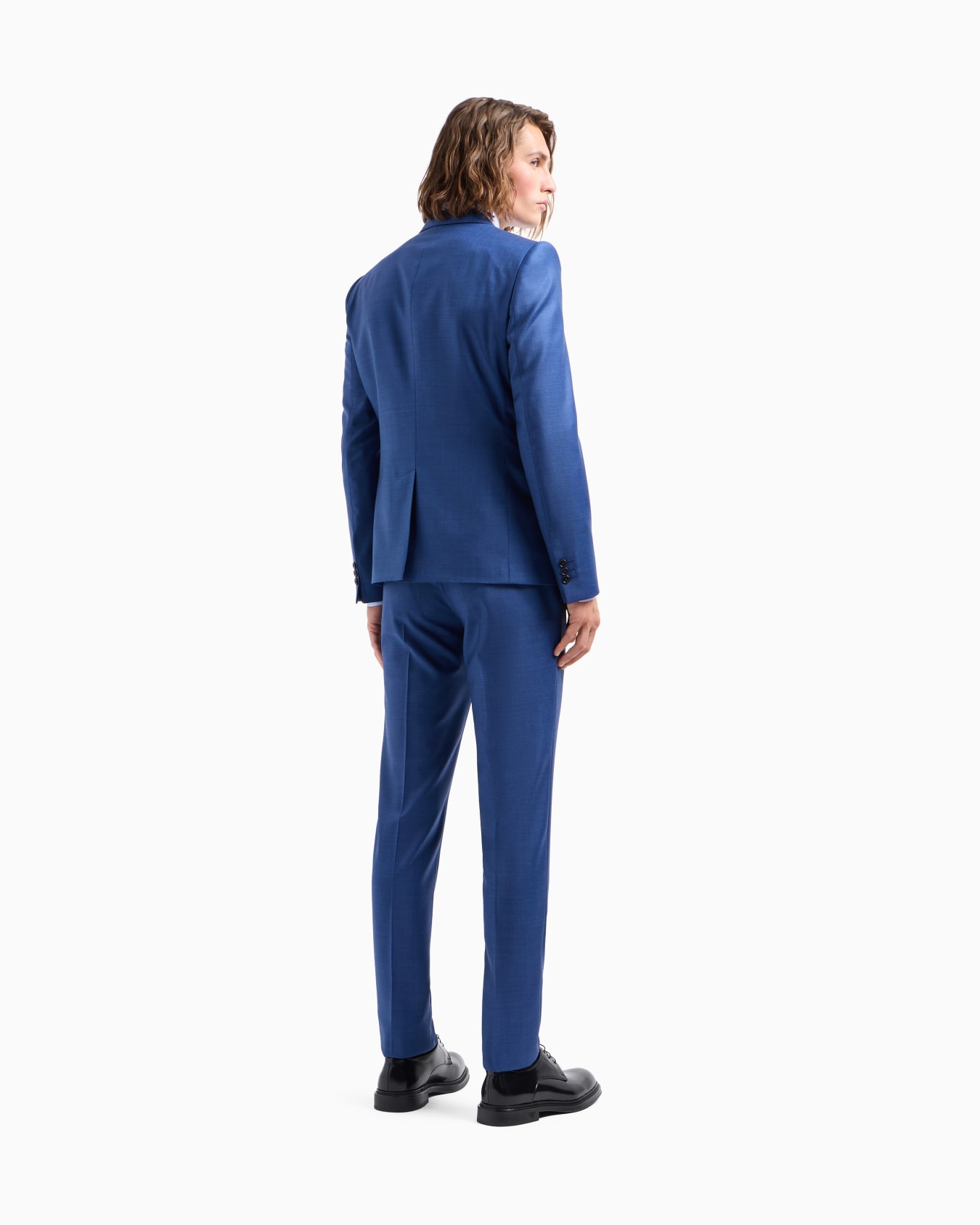 Single-breasted slim-fit suit in a silky-finish grisaille Slide 2