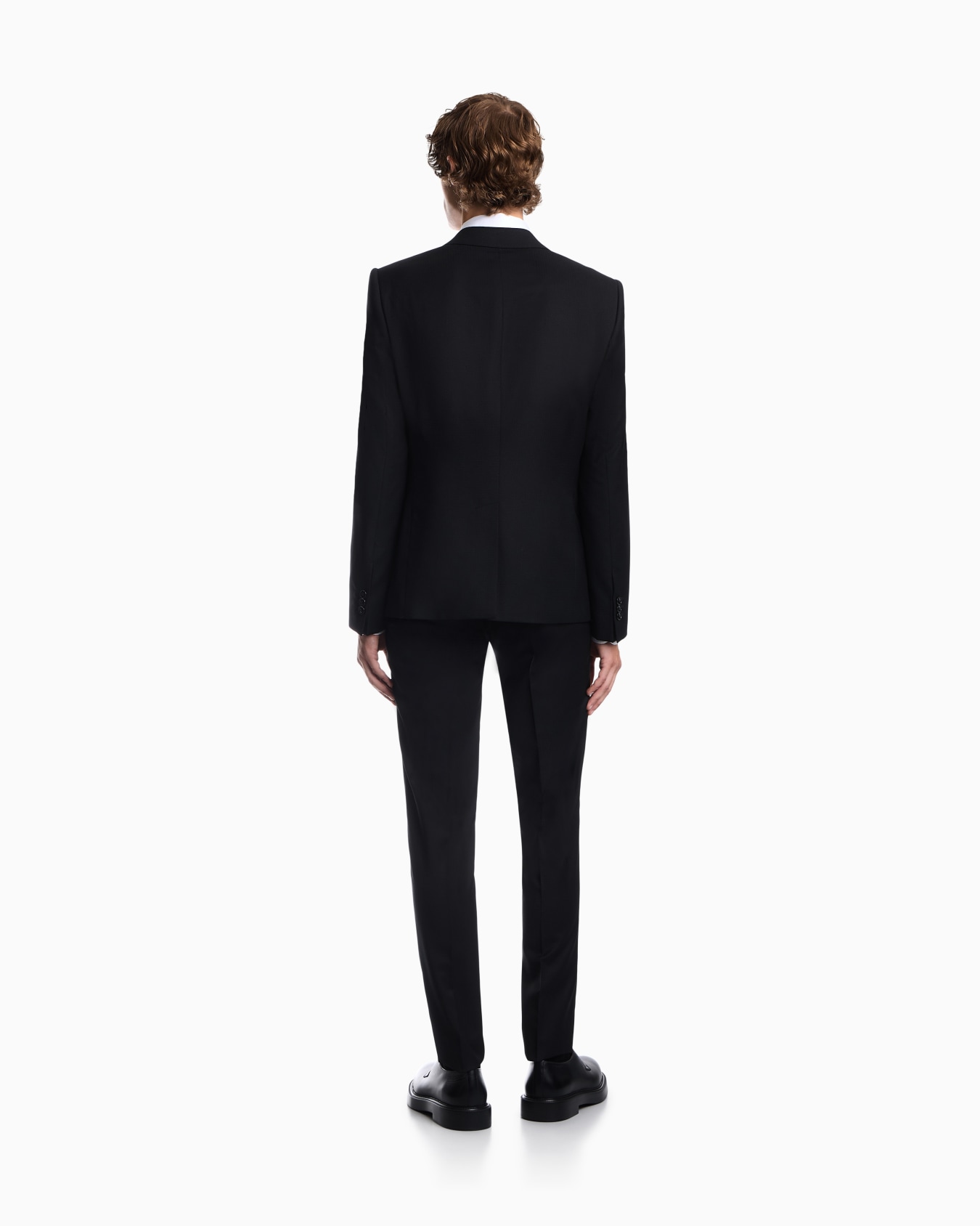 Costume doublé en laine vierge avec micro motif Diapositive 4
